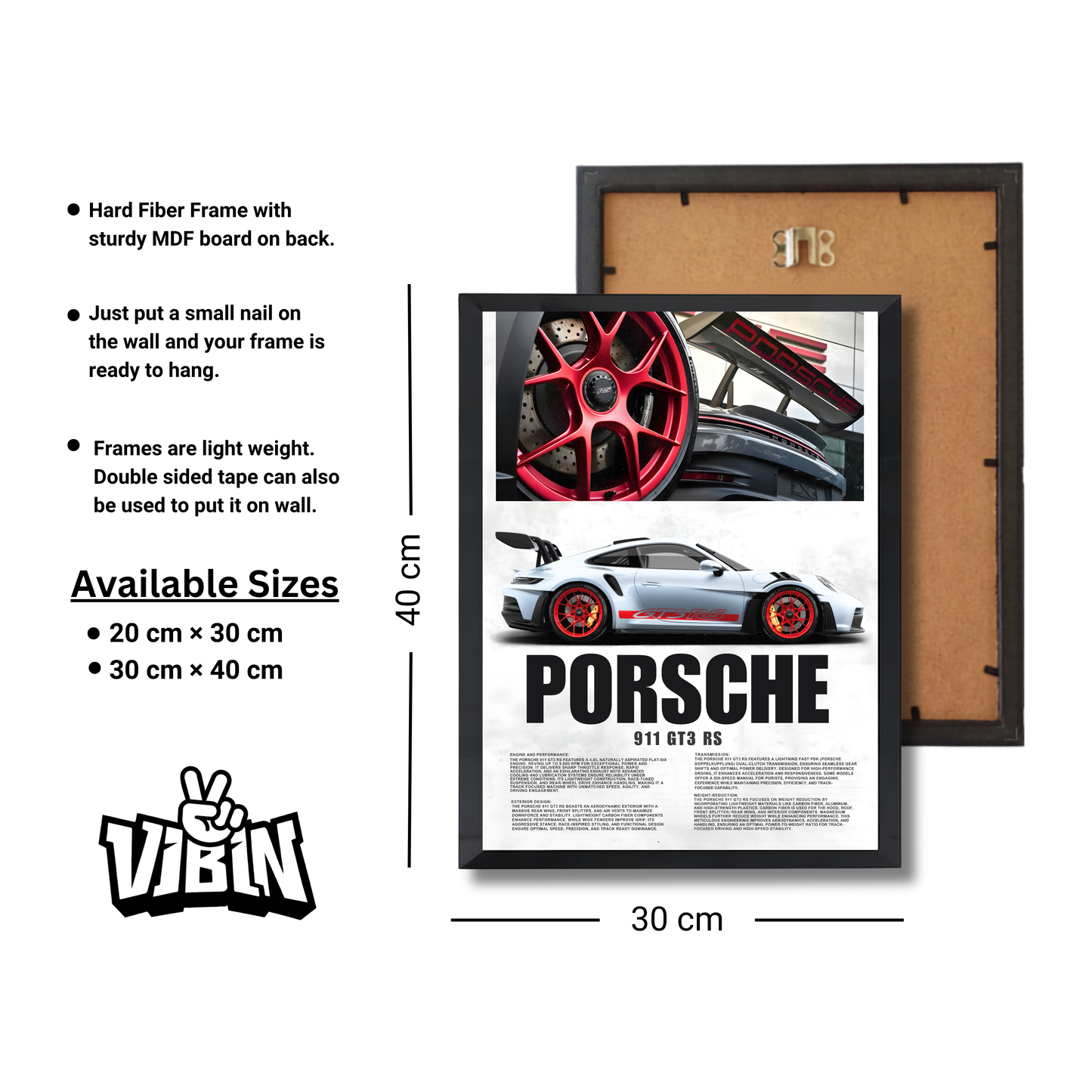 white porche GT3 RS poster #10