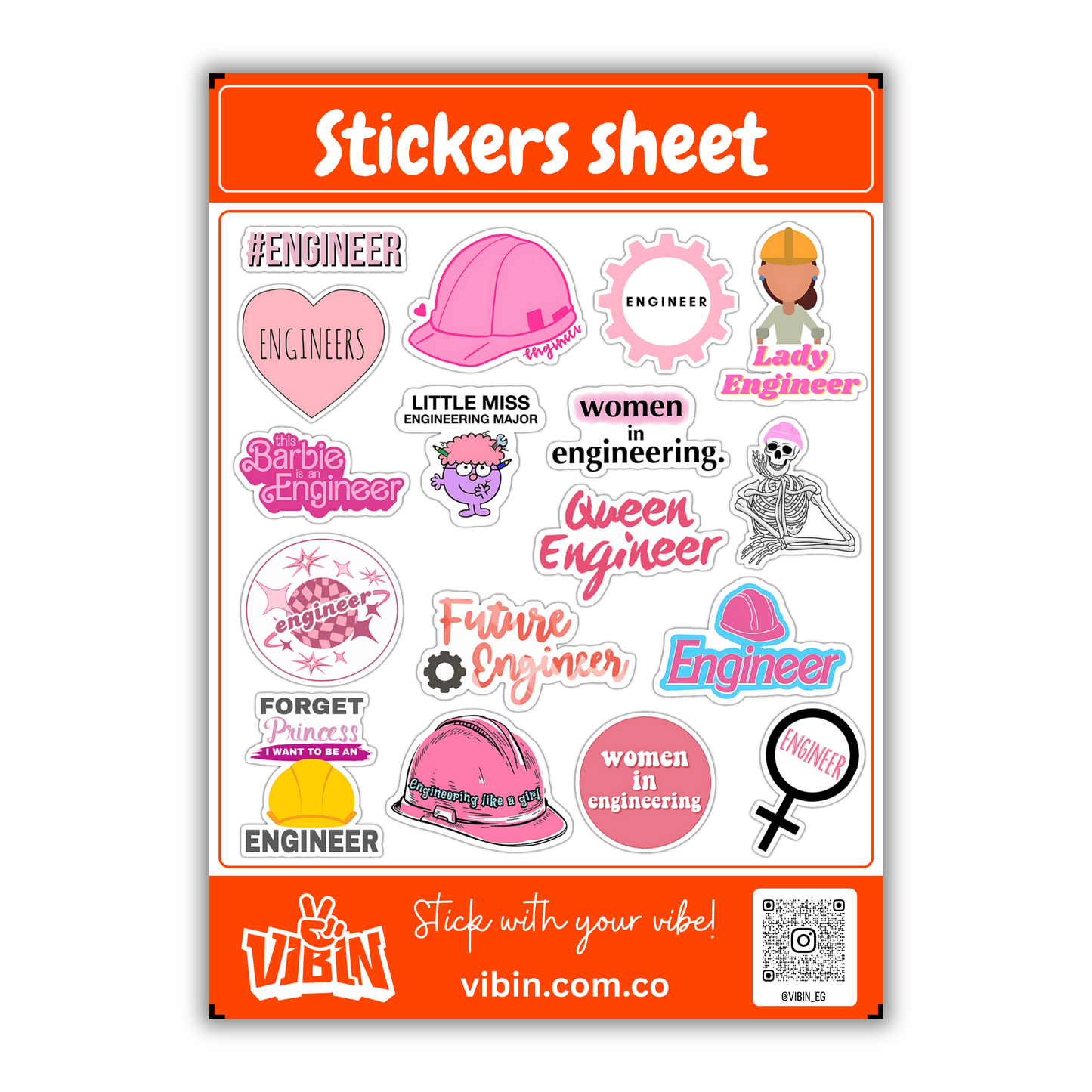 Engineering-Girly mini stickers sheet -10