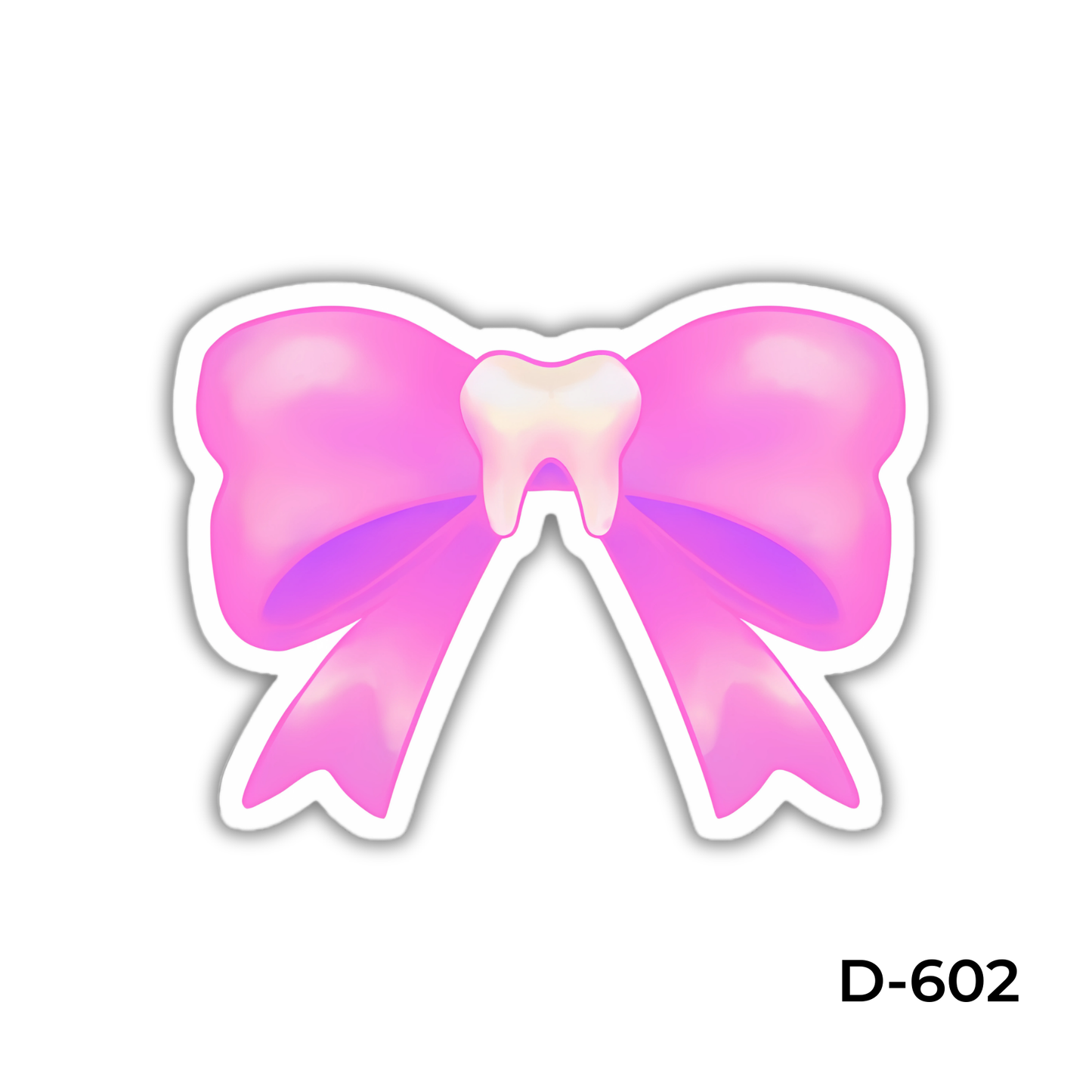 Dentistry pink bow sticker(D-602)