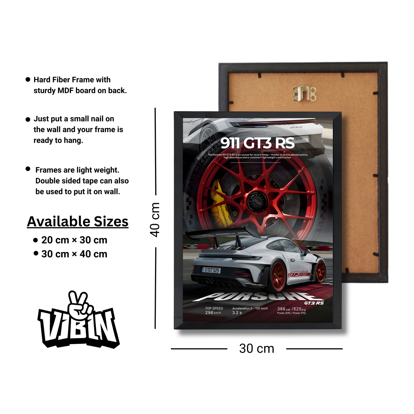 white porche 911 GT3 RS poster #12