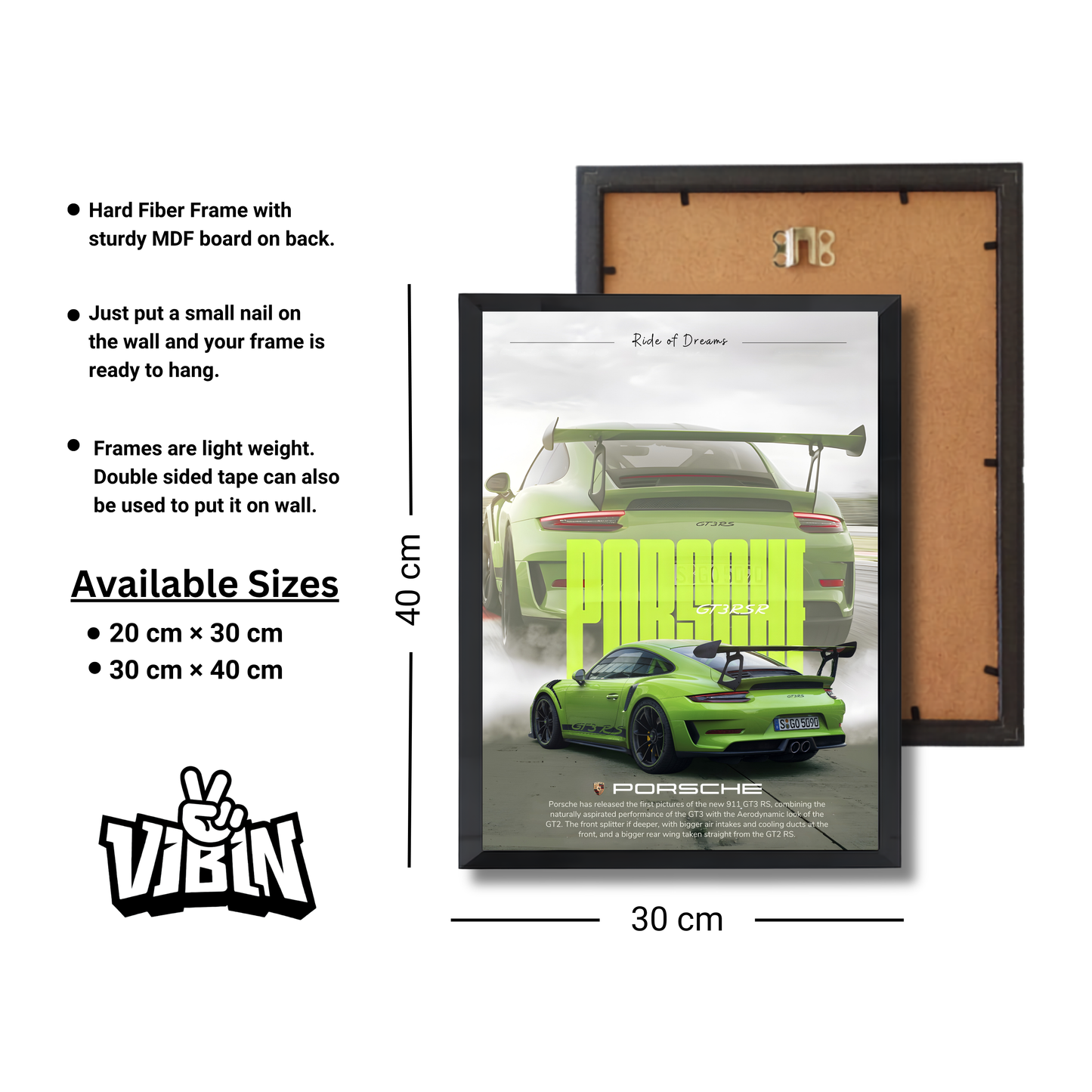 green porche GT3 RS poster #13