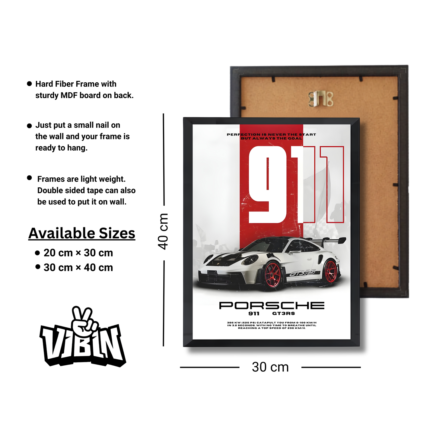 white porche 911 GT3 RS poster #15