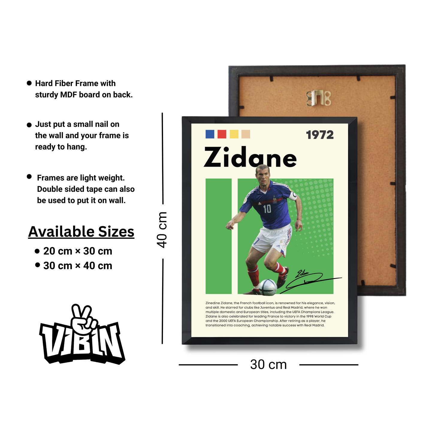 Zidane Football Poster #173