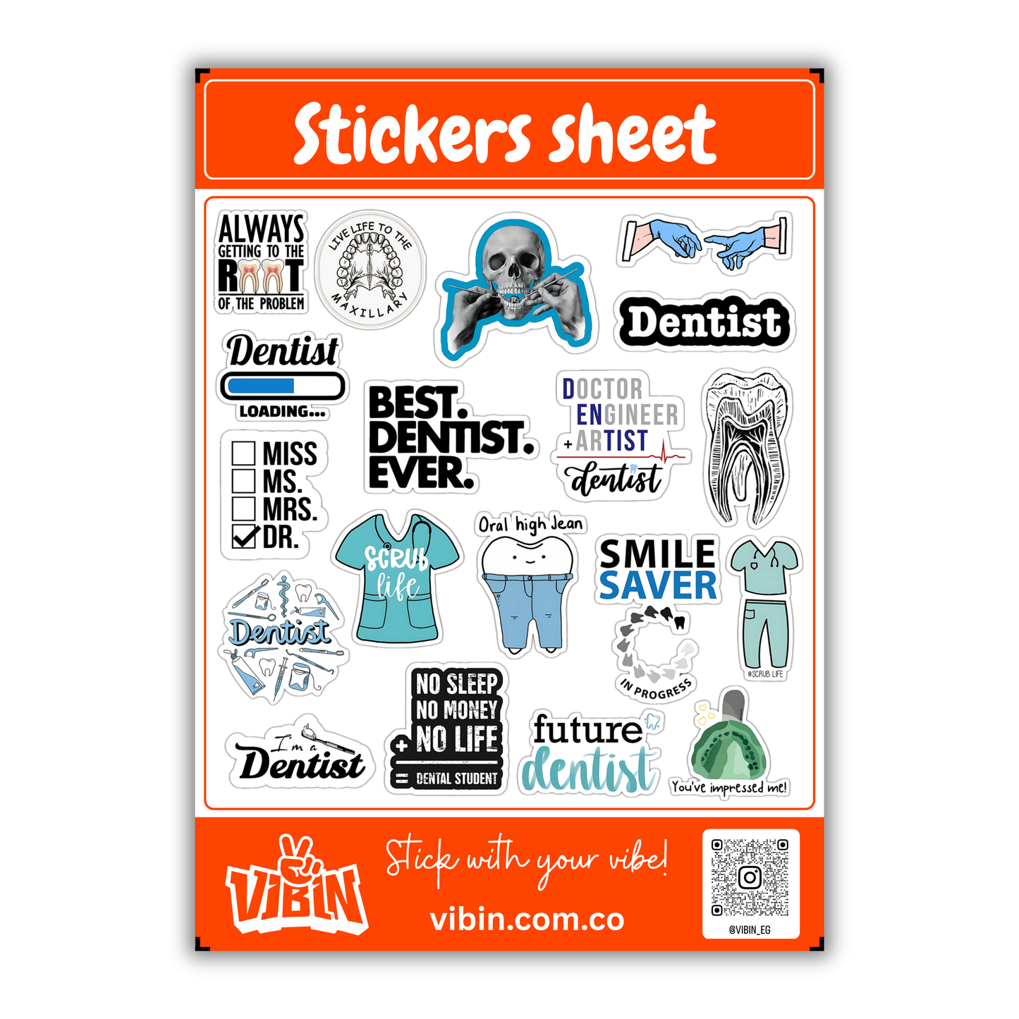 Dentistry mini stickers sheet -7
