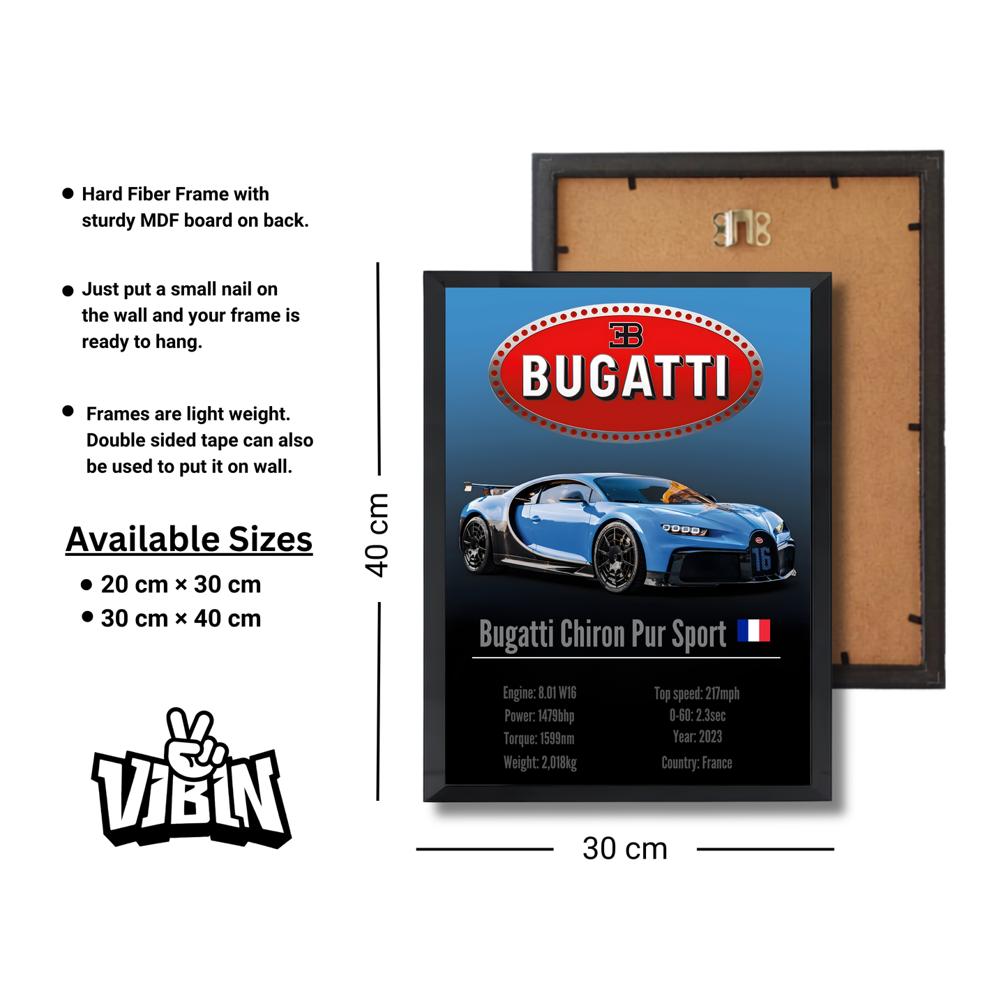Bugatti Chiron Pur Sport Poster #98