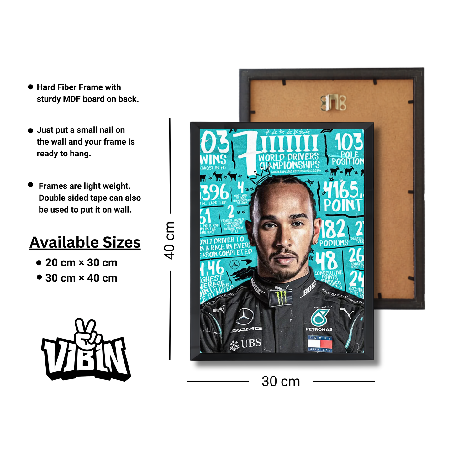 Hamilton The Goat Formula 1 Poster #700