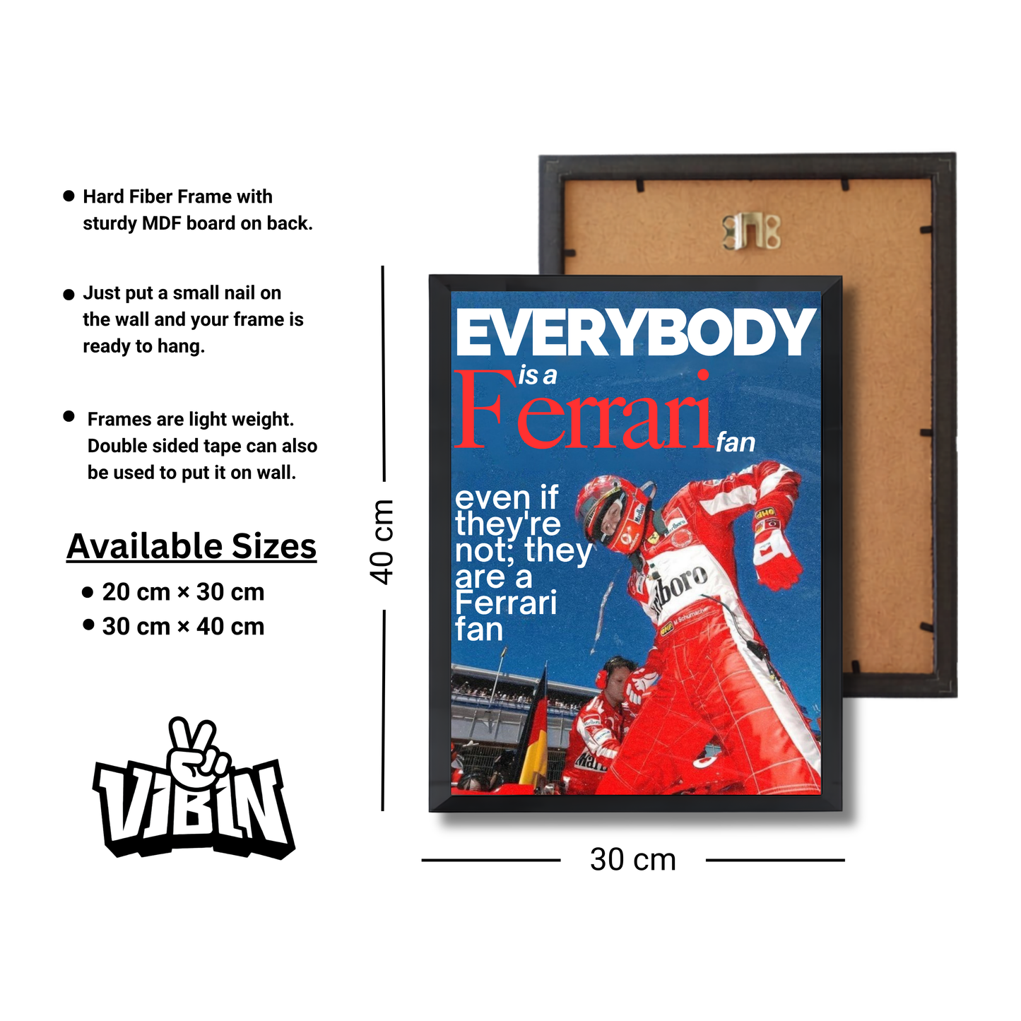 Everybody is a Ferrari fan-Michael Schumacher Formula 1 Poster #716