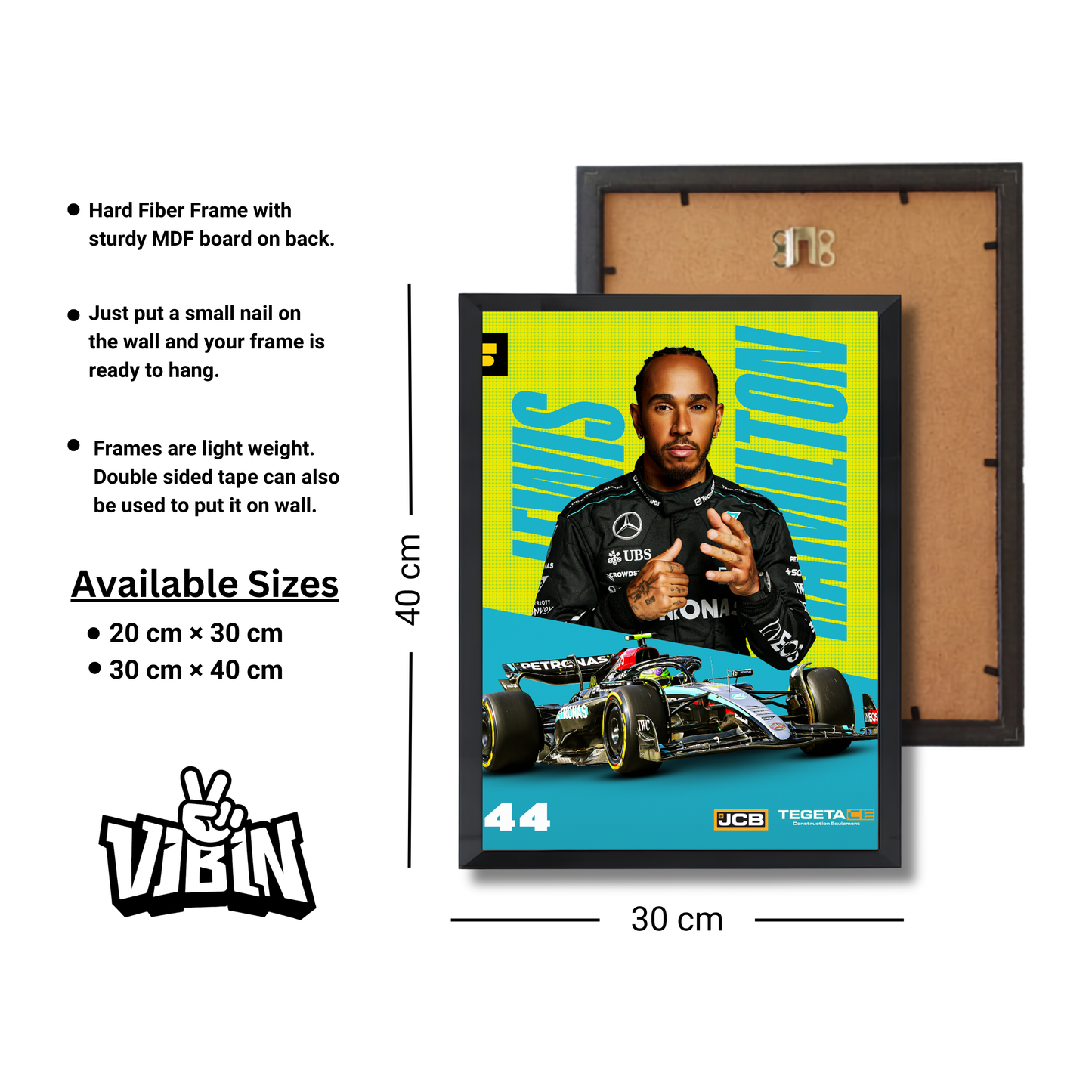 seven-time Formula 1 World Champion Lewis Hamilton. Formula 1 Poster #751