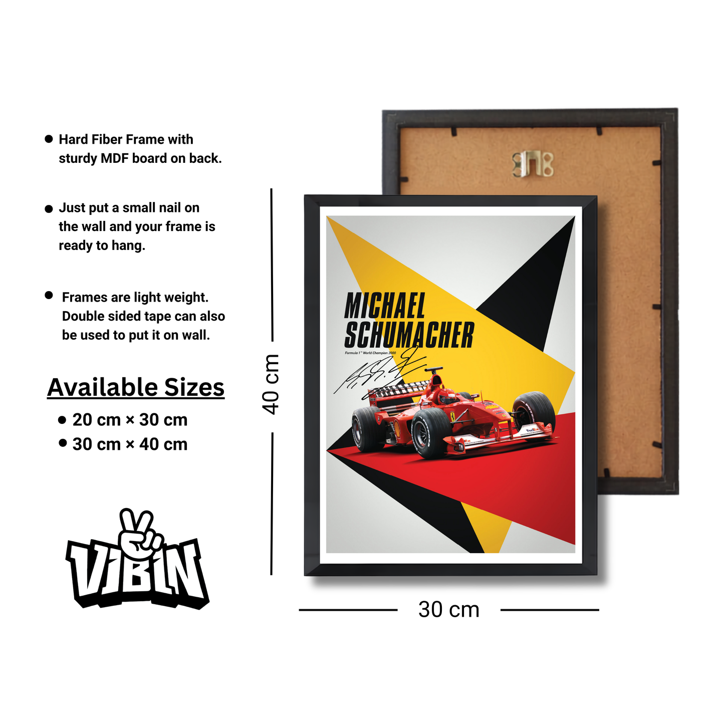 Michael Schumacher in his 2000 World Championship-winning Ferrari F1-2000. Formula 1 Poster #758