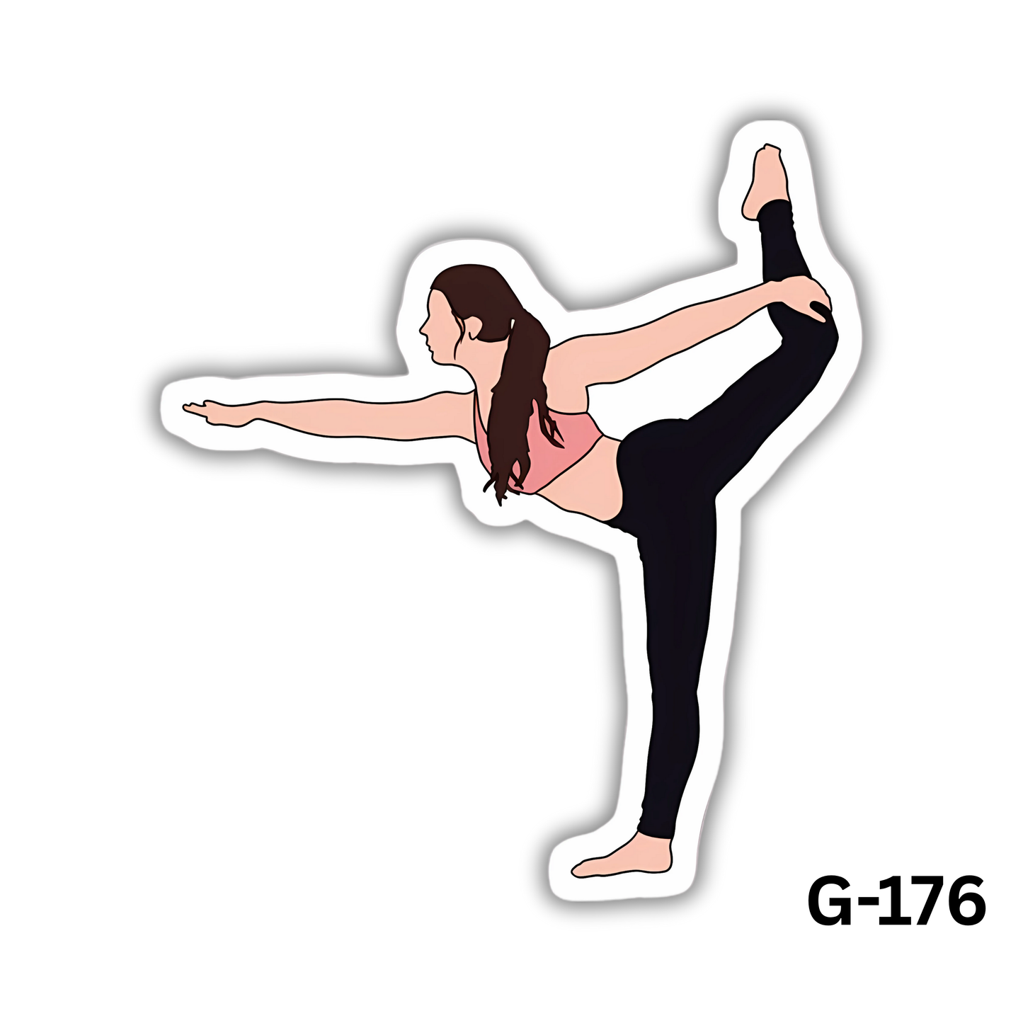 Yoga Girl Gym Sticker(G-176)