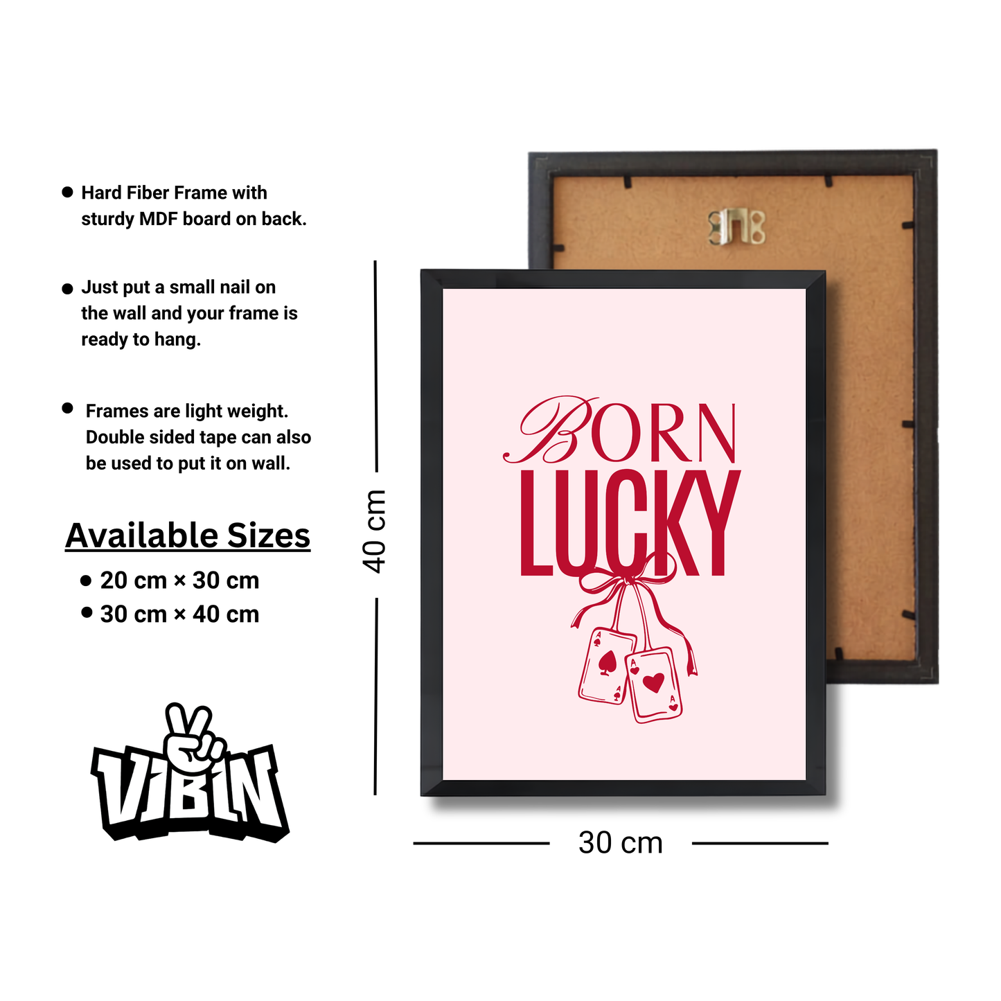 Born Lucky Girly Poster #562