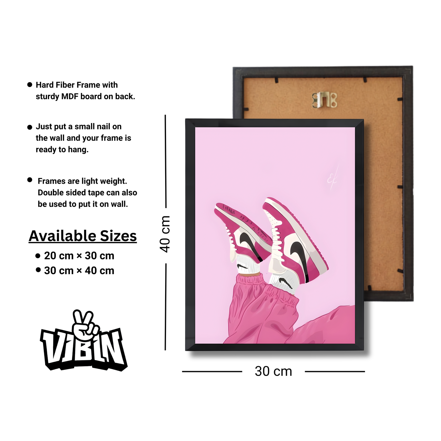 Pink Nike Shoes Girly Poster #474
