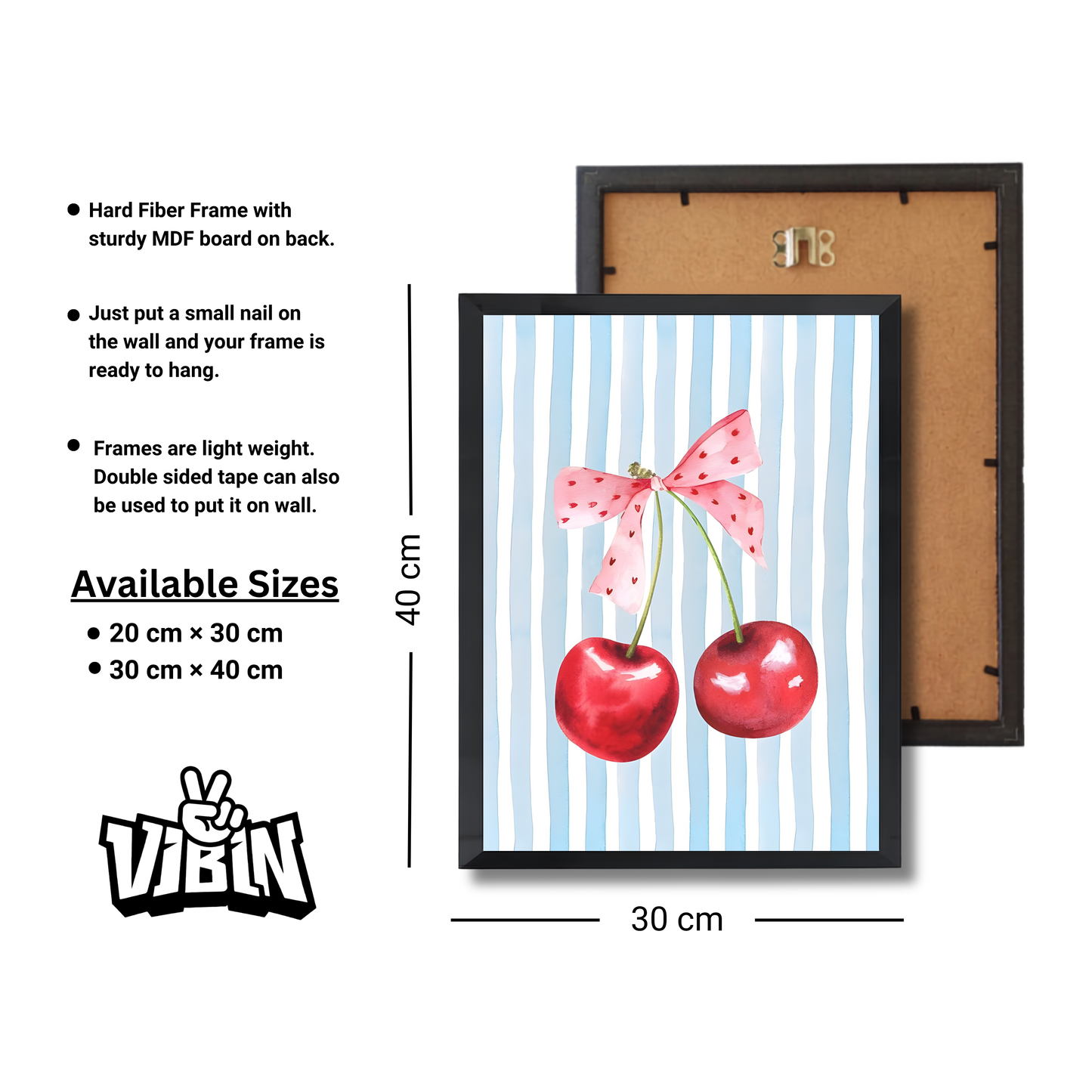 Cherries and Bow Girly Poster #486