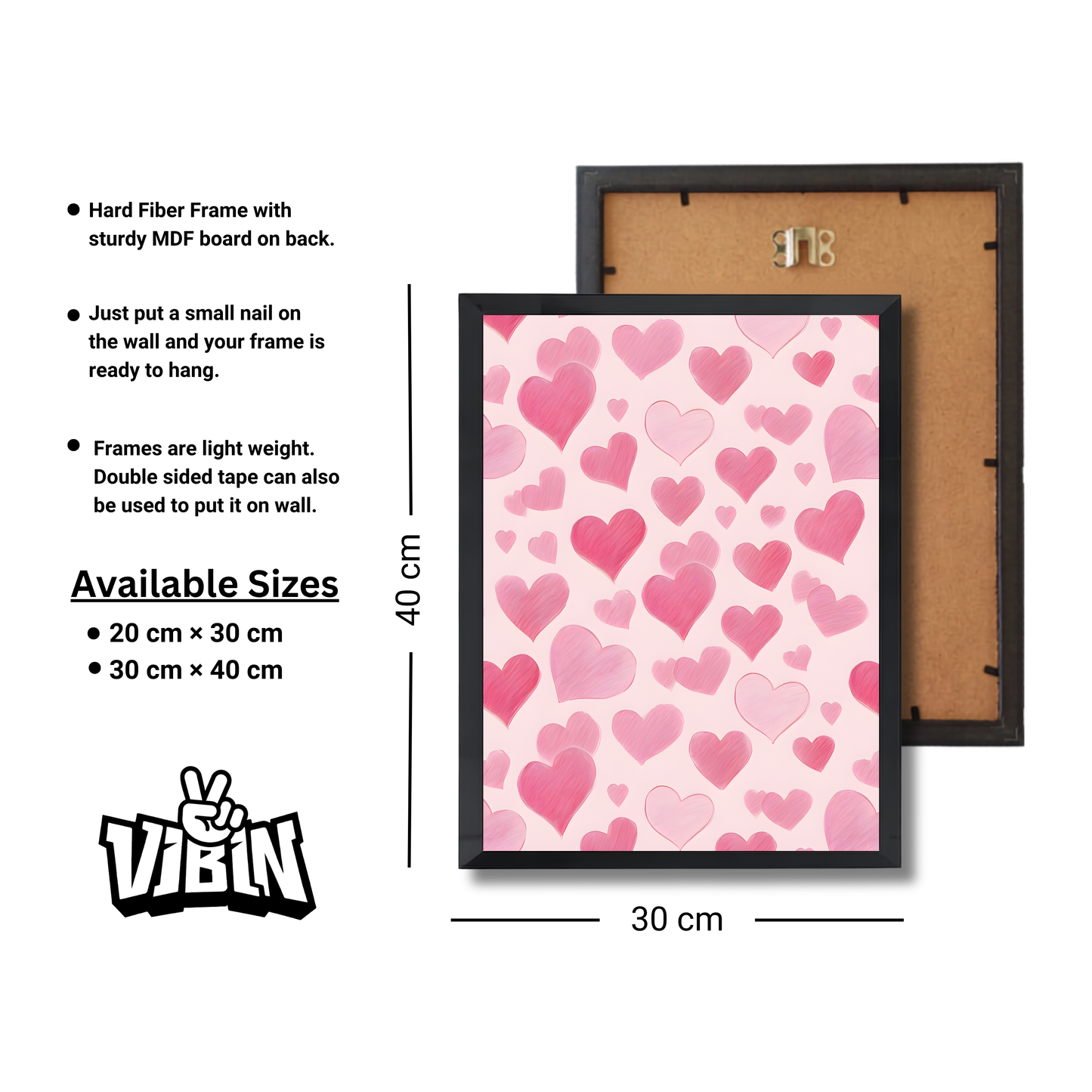 Pink Hearts Girly Poster #487