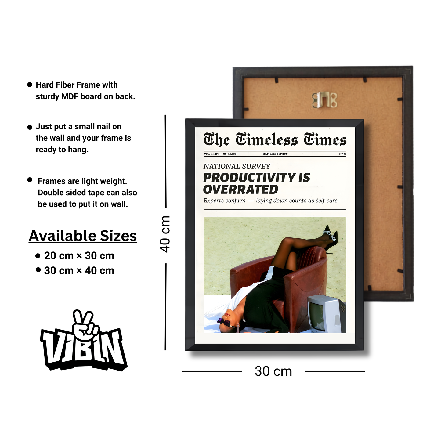 Newspaper Print Main Character Energy Girly Poster #506