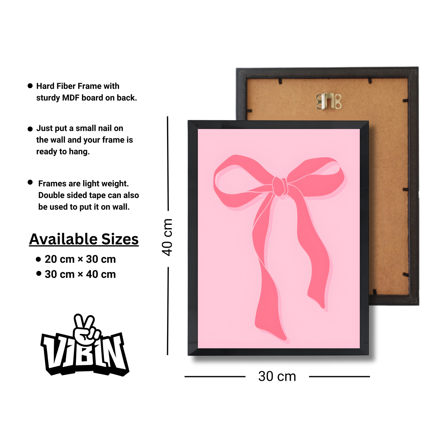 Pink Bow On Pink Background Girly Poster #524