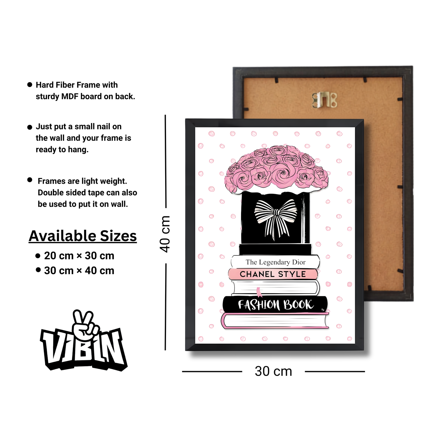 Roses & Fashion Books Girly Poster #530