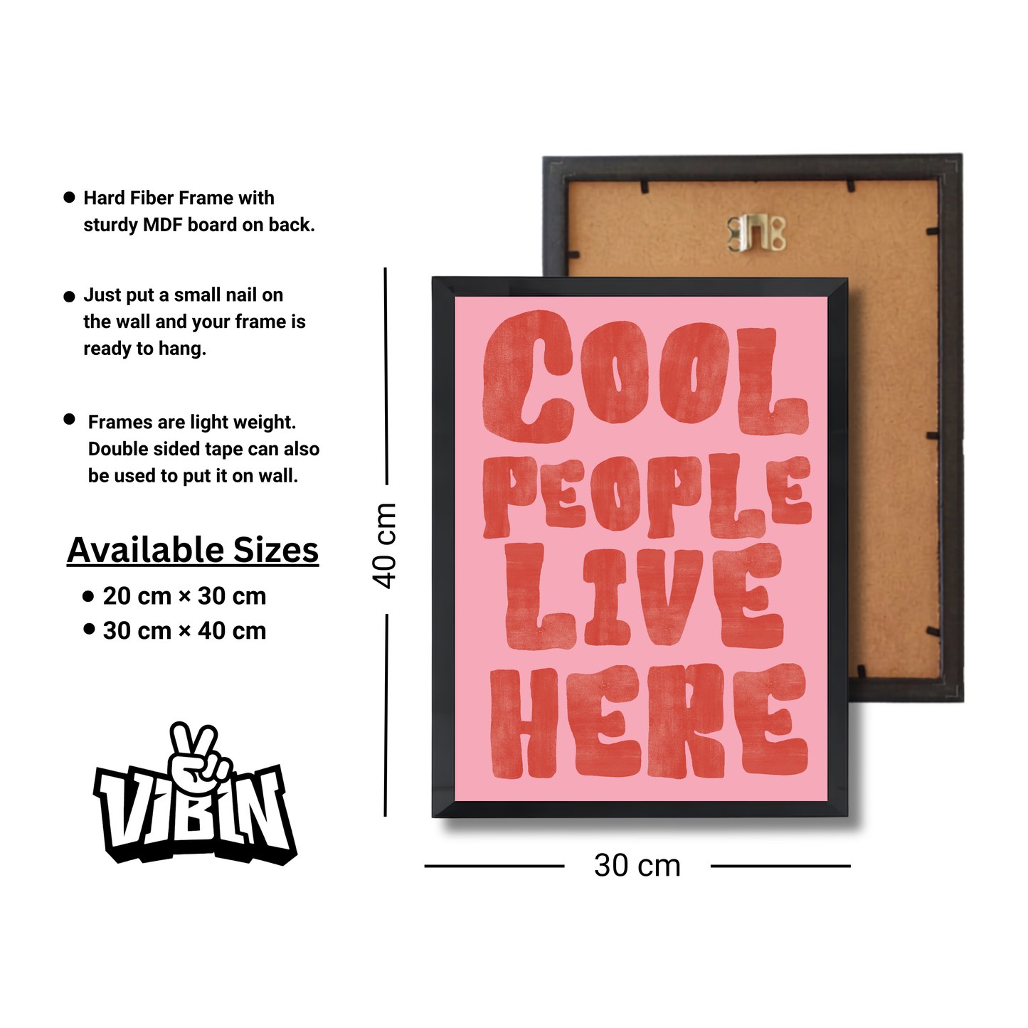Cool People Live Here Girly Poster #548