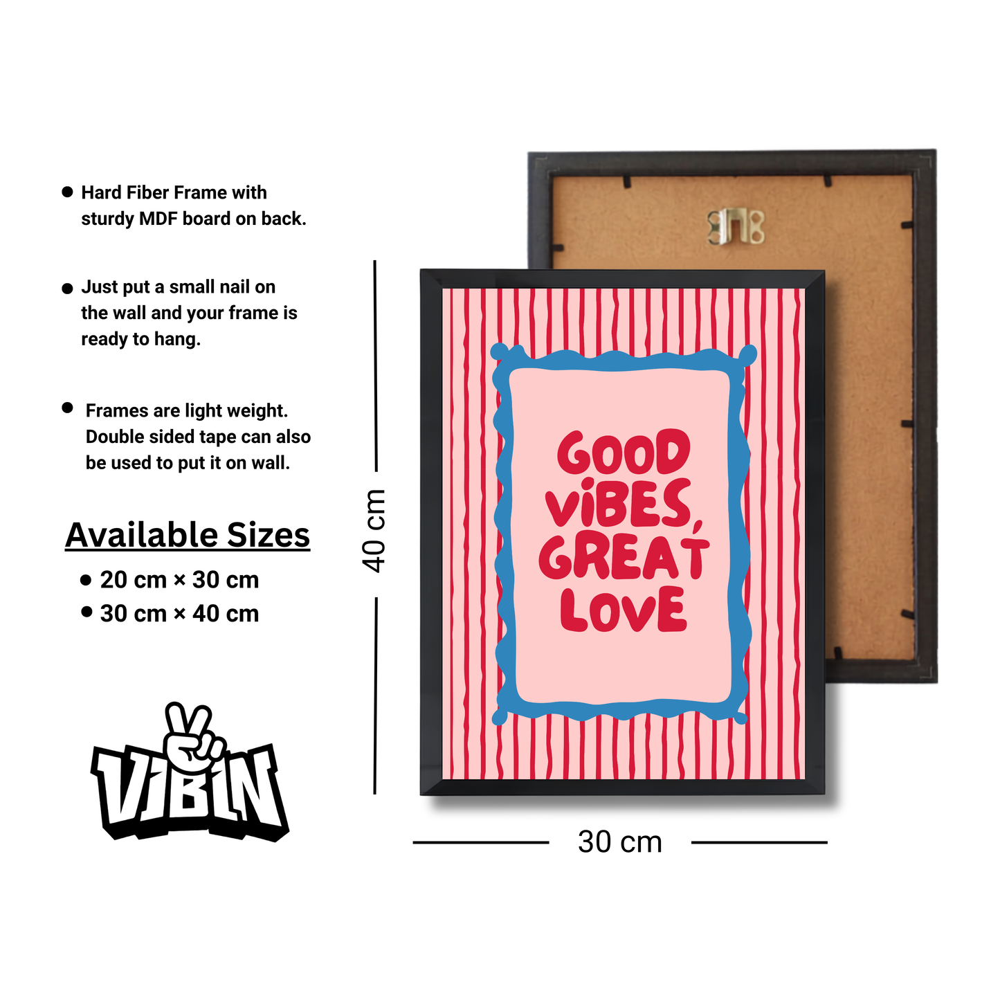Good Vibes, Great Love Girly Poster #549