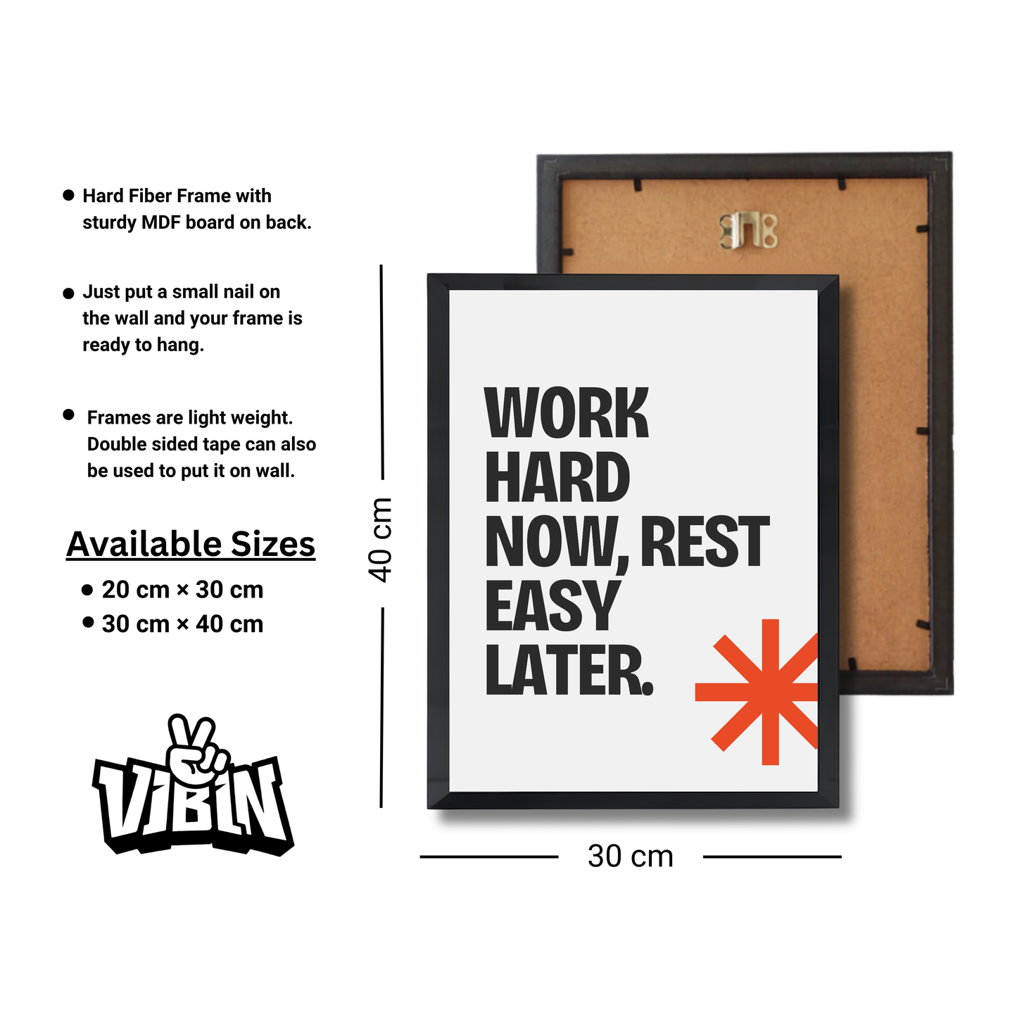 Work hard now, rest easy later Motivational Poster #582