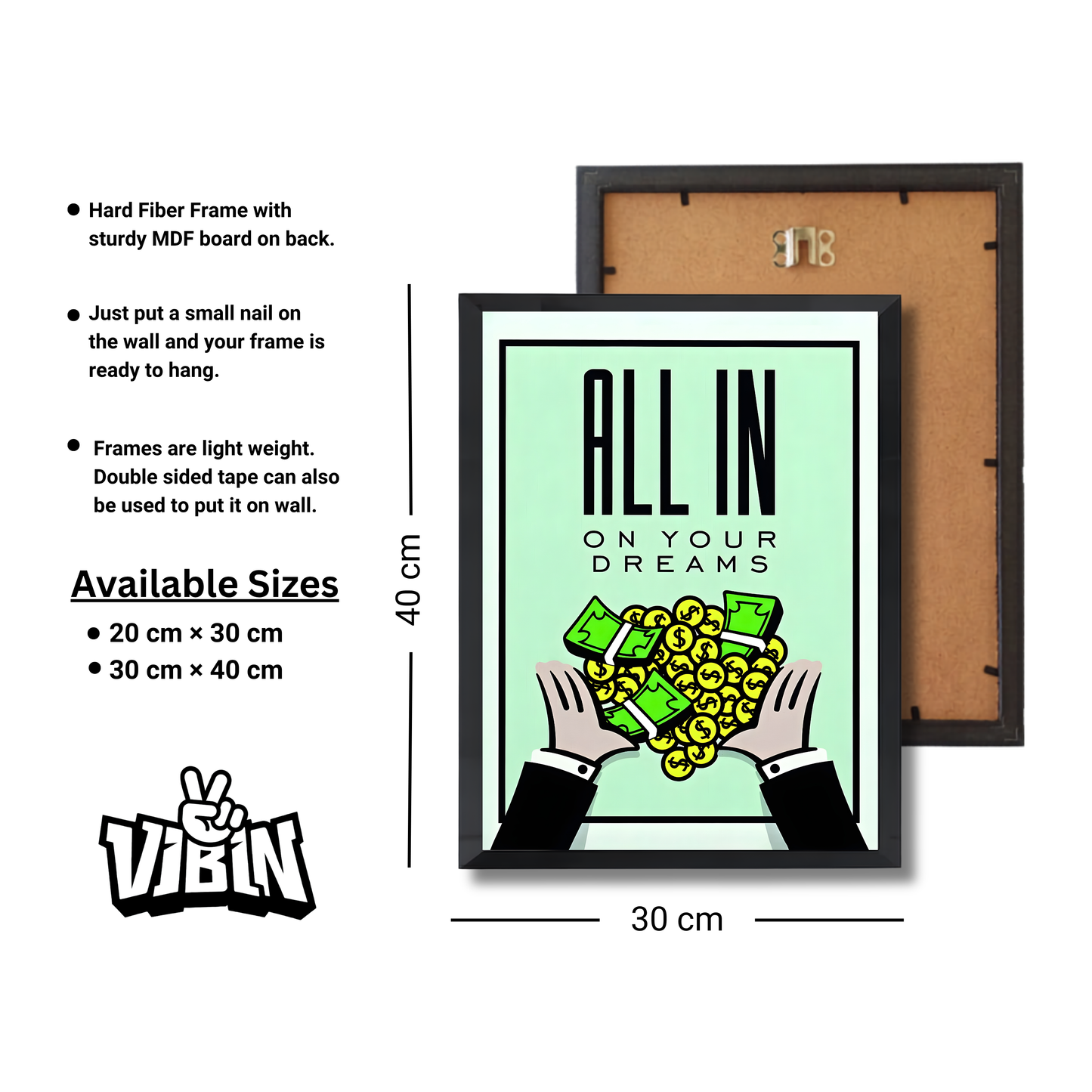 All in on your dreams Motivational Poster #603