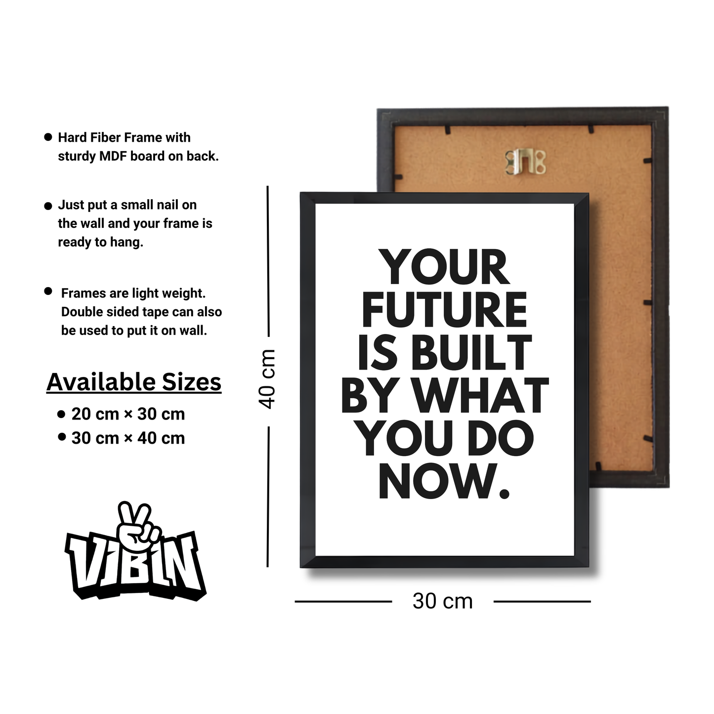 YOUR FUTURE IS BUILT BY WHAT YOU DO NOW. Motivational Poster #628