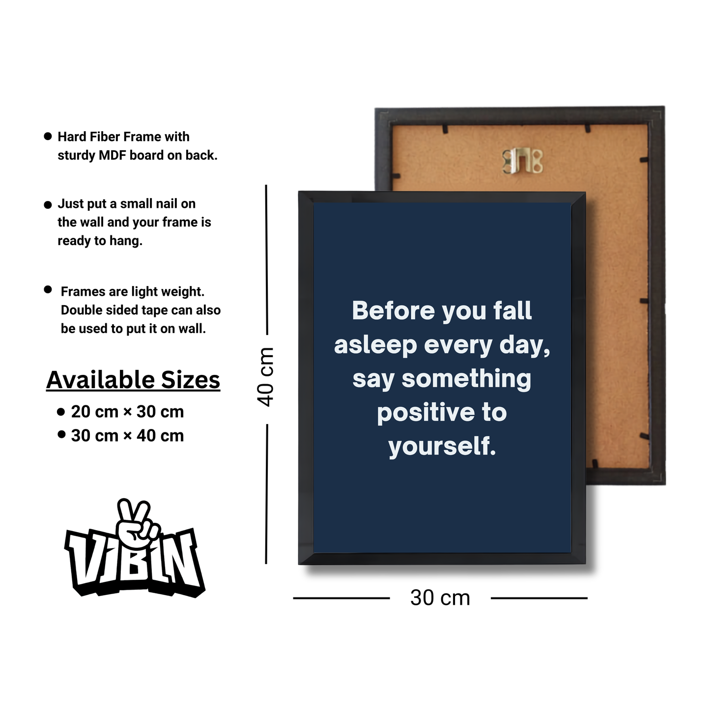 Before you fall asleep every day, say something positive to yourself. Motivational Poster #694