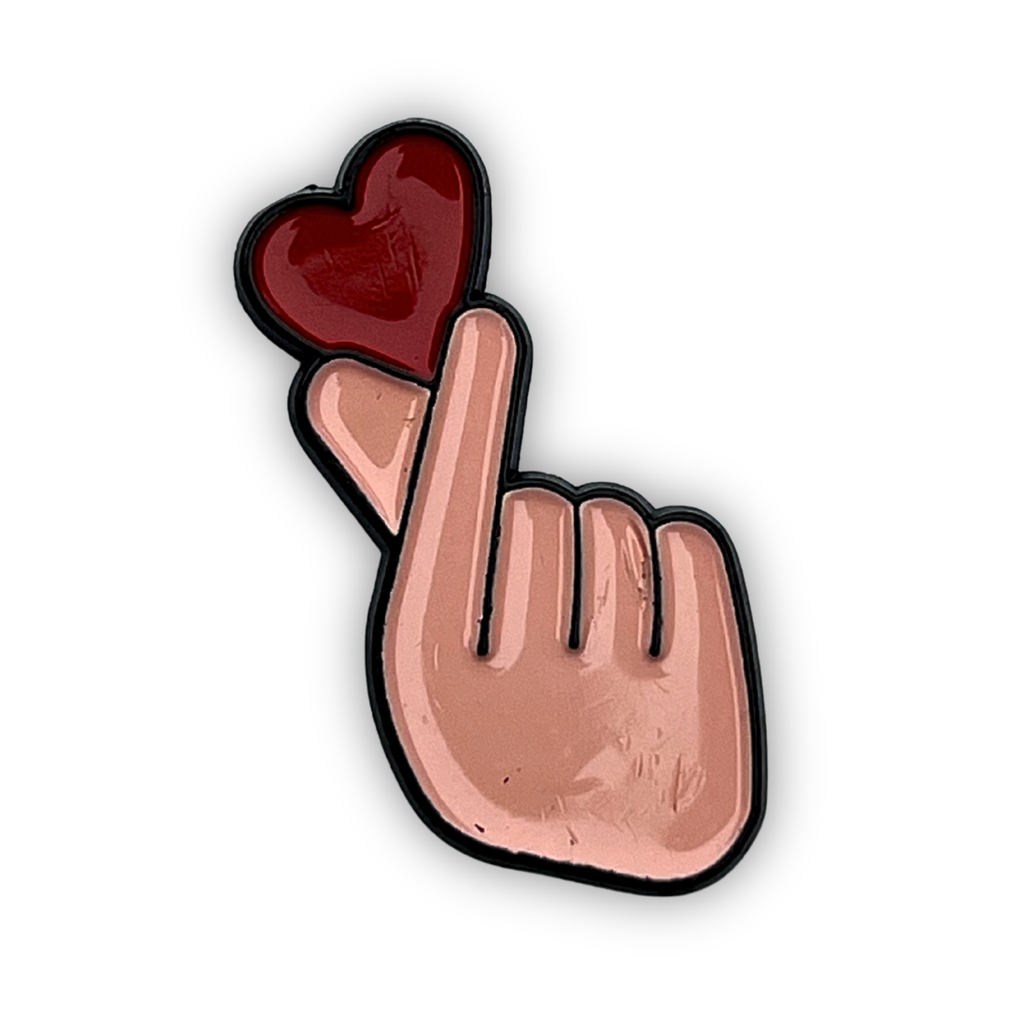 Korean heart hand gesture Metal Phone Sticker With 3M Sticky Backing