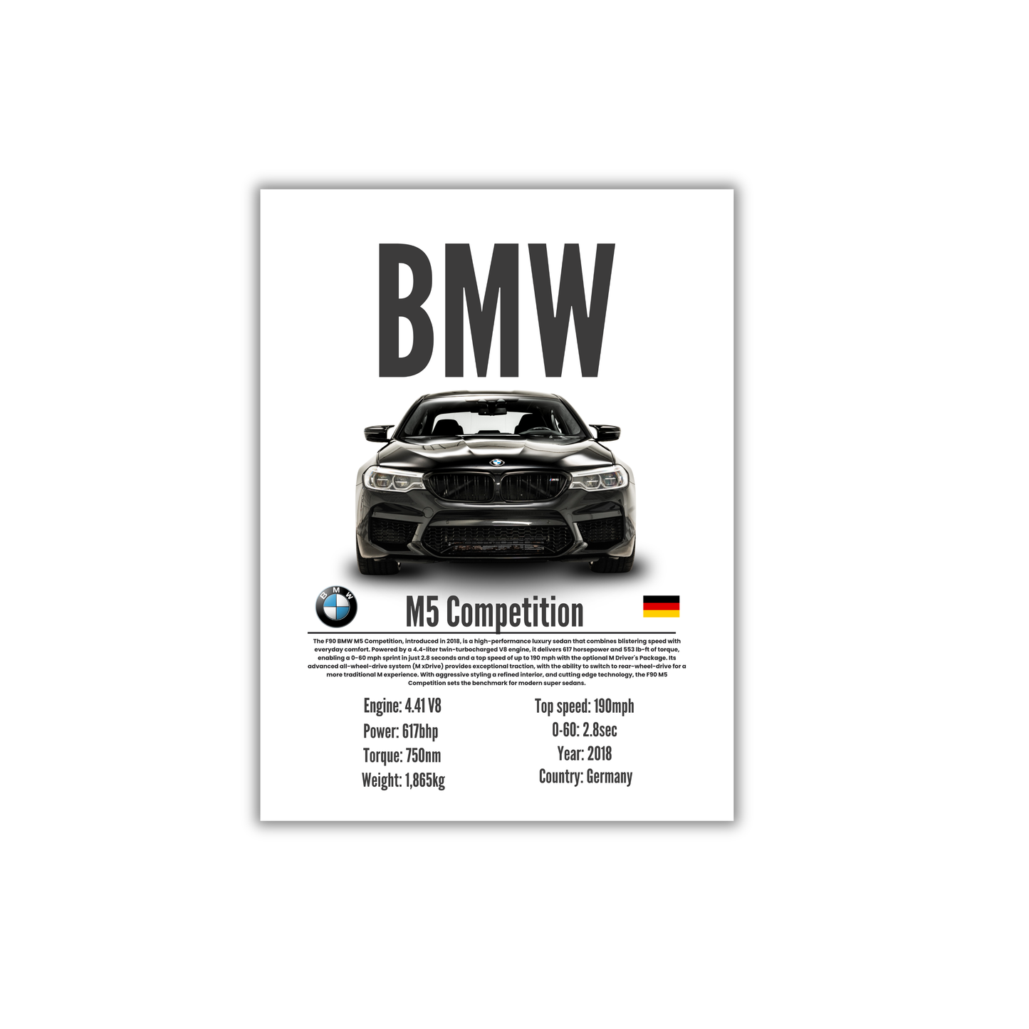BMW M5 Competition Poster #104