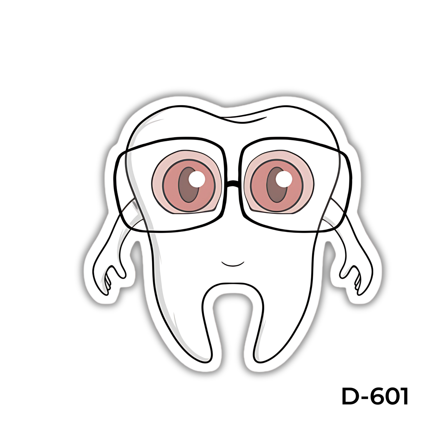 cute tooth wearing glasses(D-601)