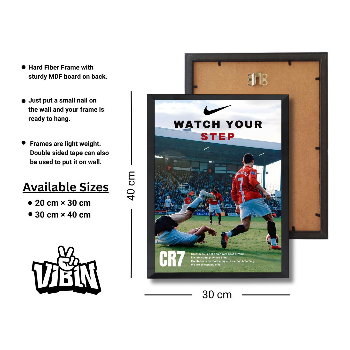 CR7 Watch Your Step Football Poster #112