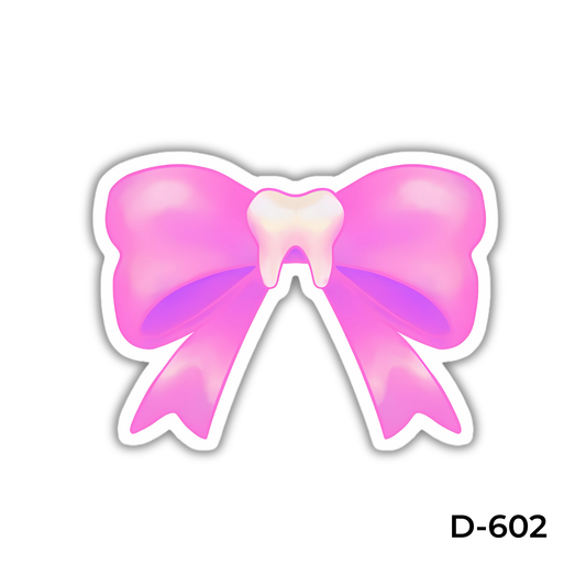 Dentistry pink bow sticker(D-602)