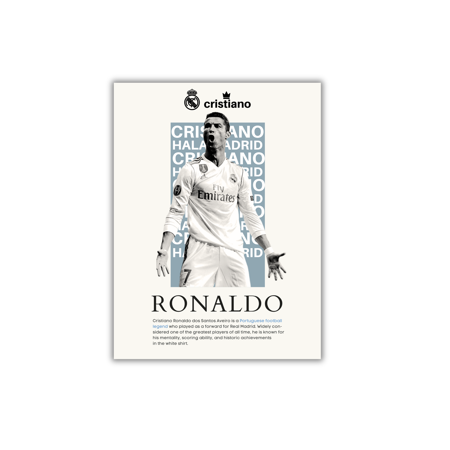 cristiano ronaldo Football Poster #123