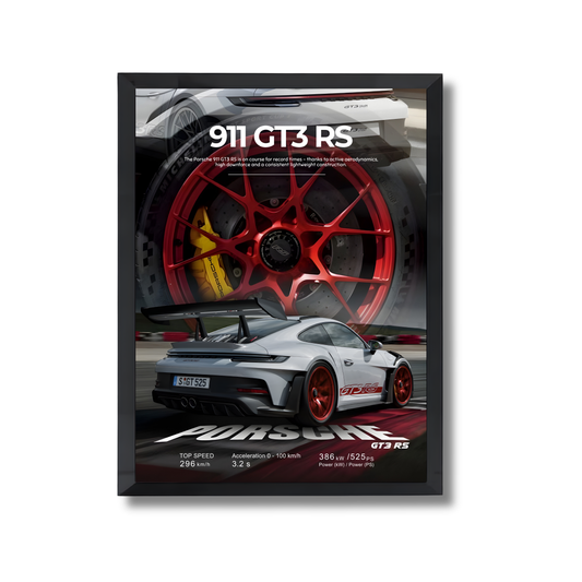 white porche 911 GT3 RS poster #12