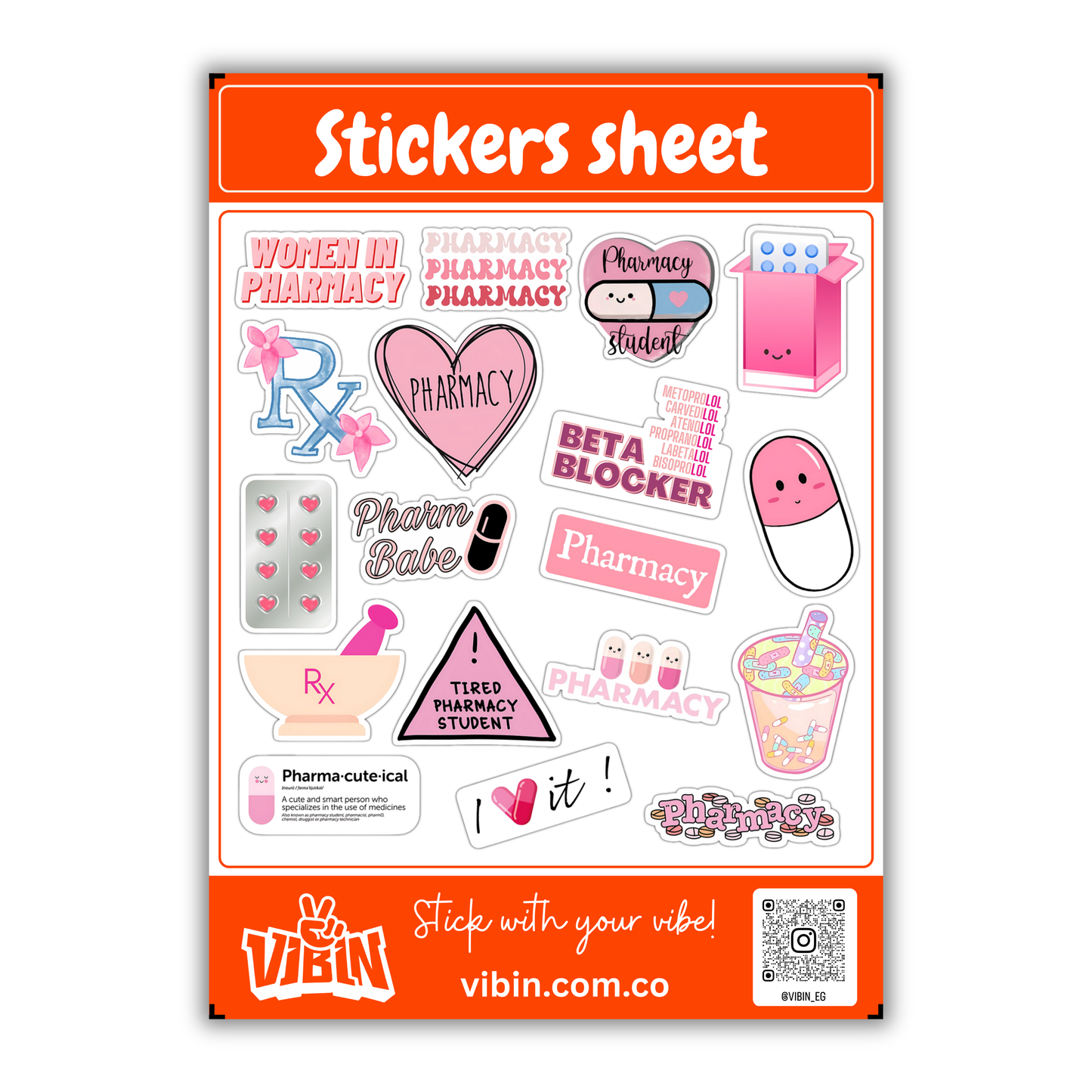 Pharmacy-Girly mini stickers sheet -12