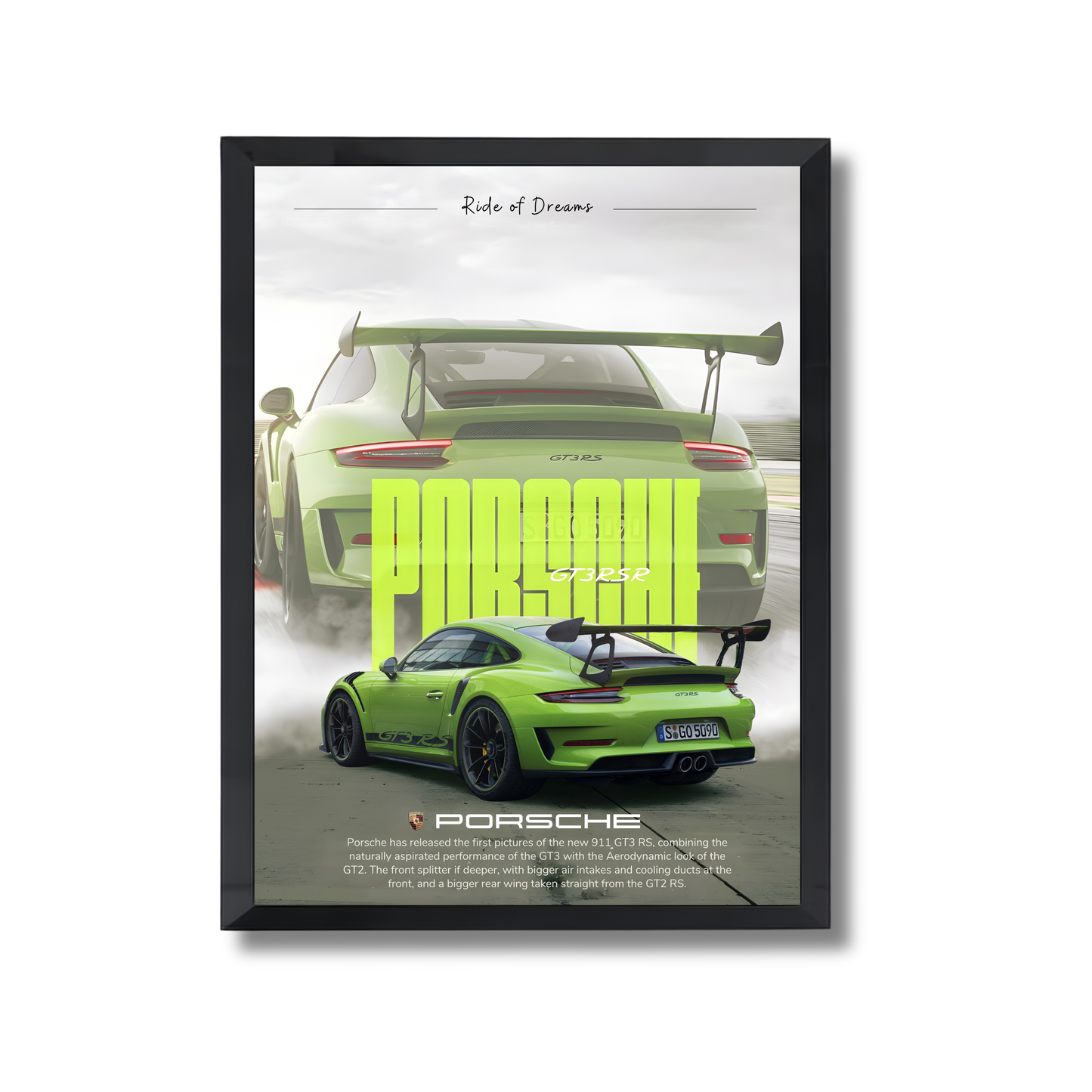 green porche GT3 RS poster #13