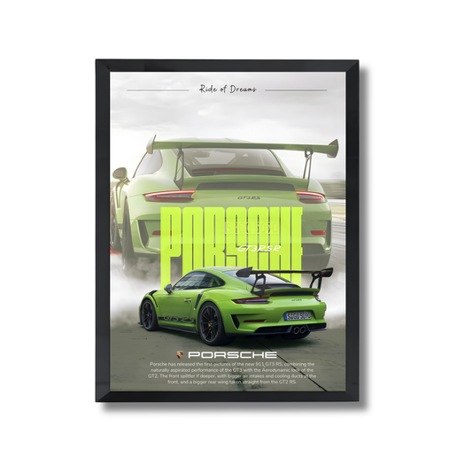 green porche GT3 RS poster #13