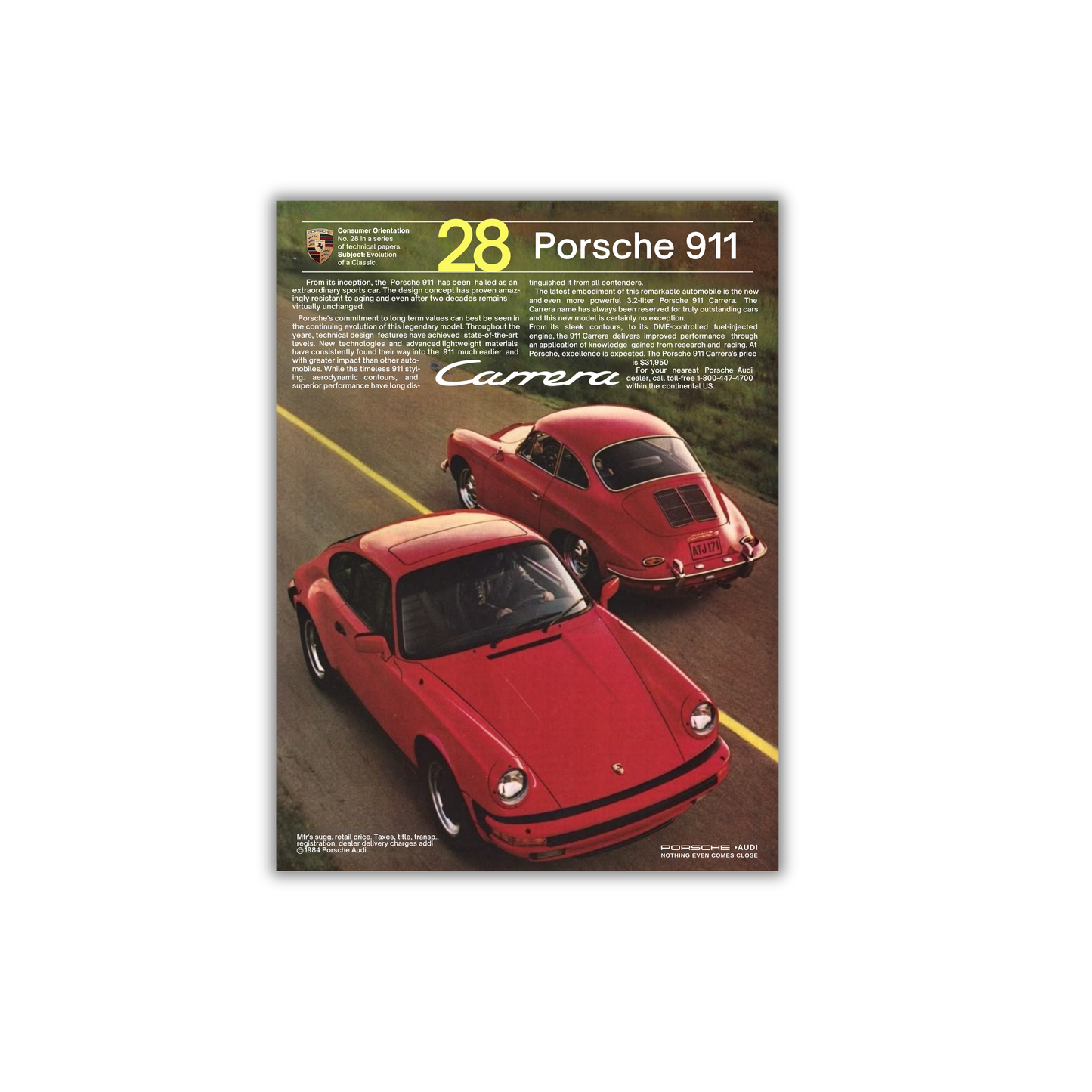 classic red porche 911 poster #14