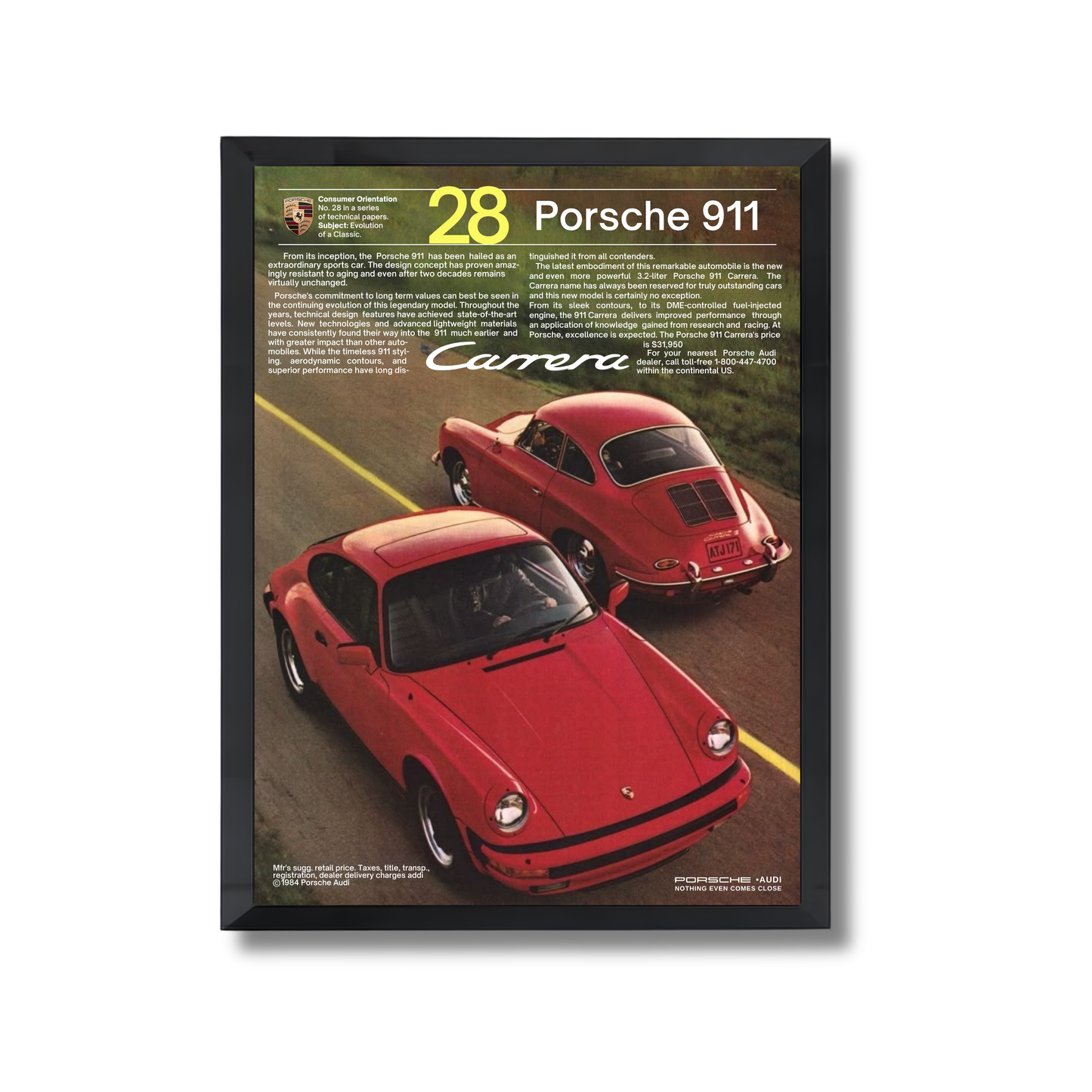 classic red porche 911 poster #14
