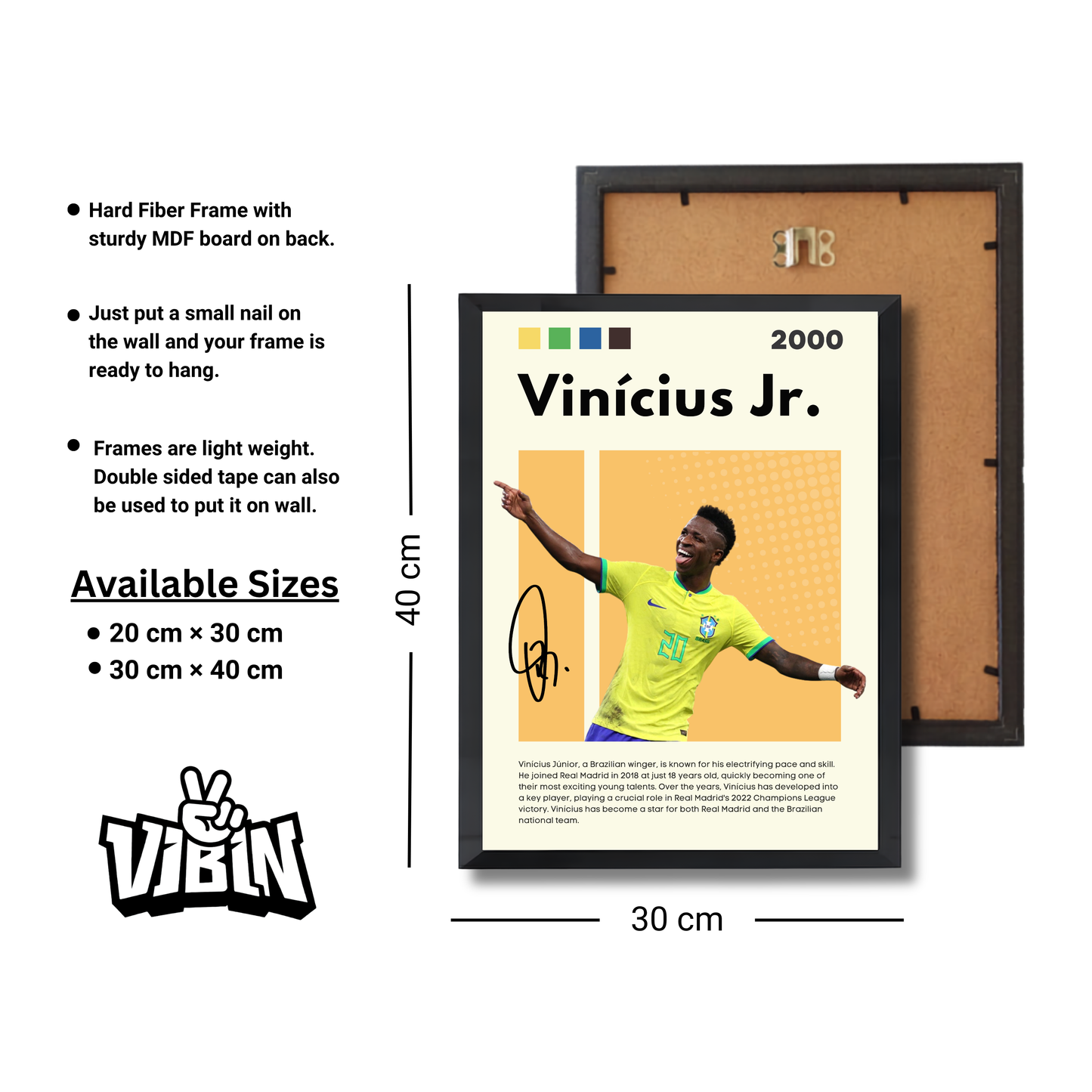 Vinicius Jr. Football Poster #154