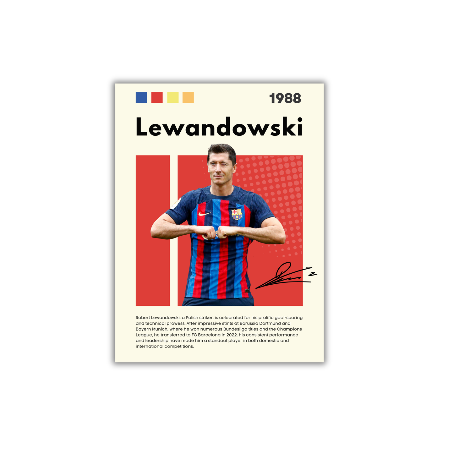 Lewandowski Football Poster #155