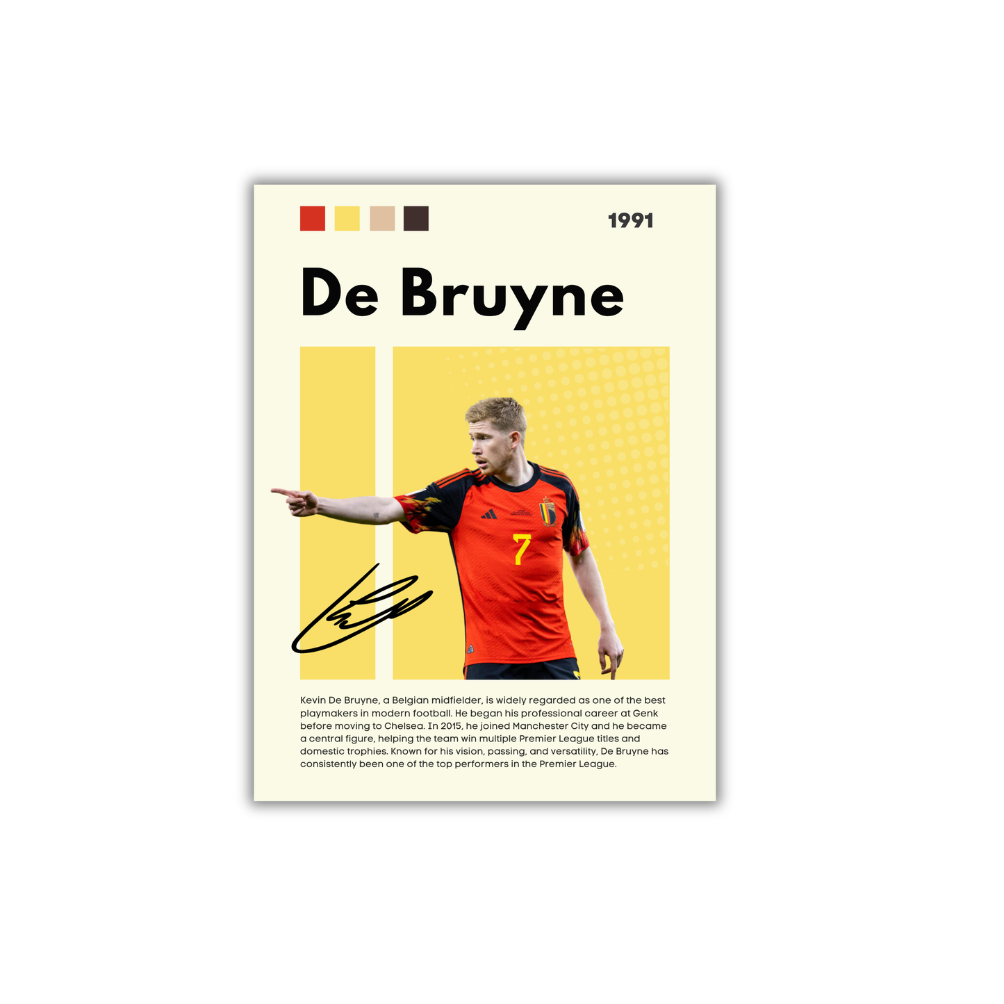 De Bruyne Football Poster #159