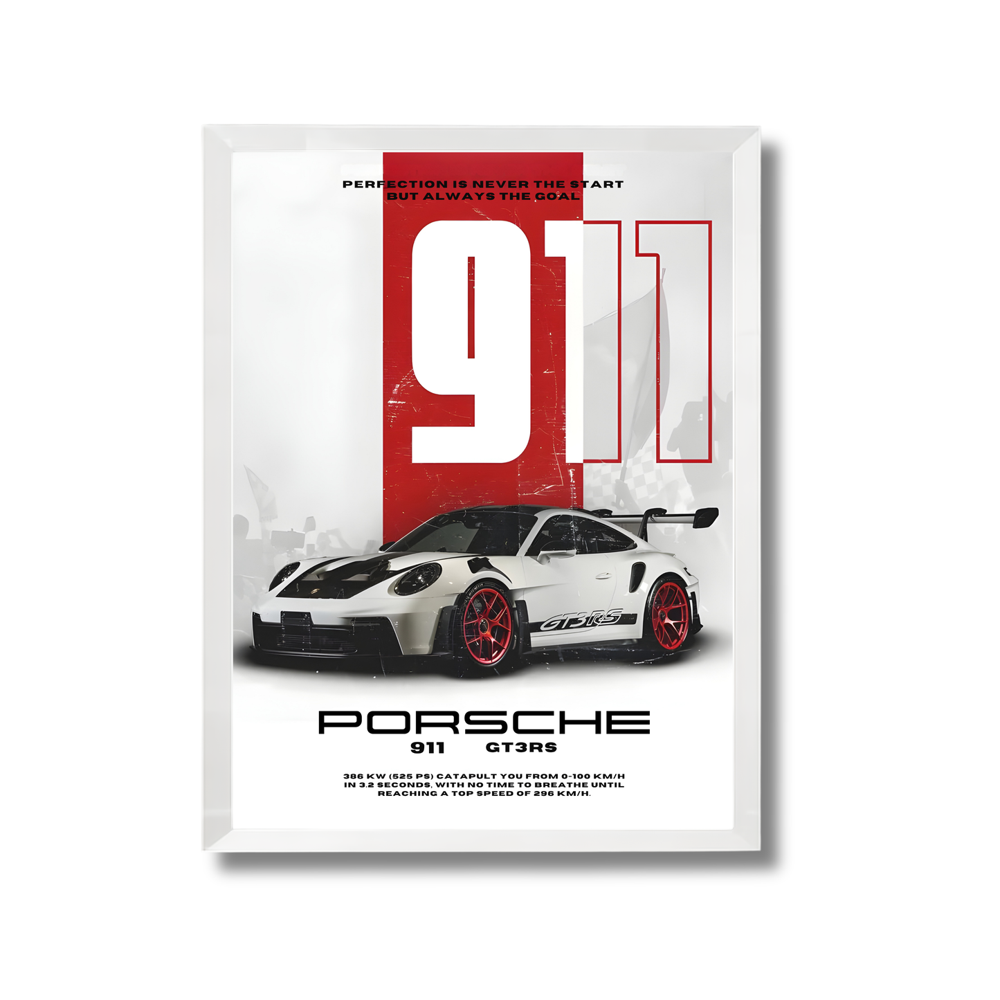 white porche 911 GT3 RS poster #15