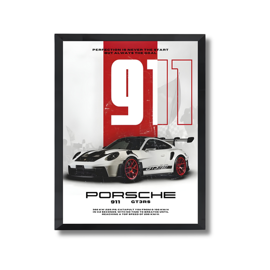 white porche 911 GT3 RS poster #15