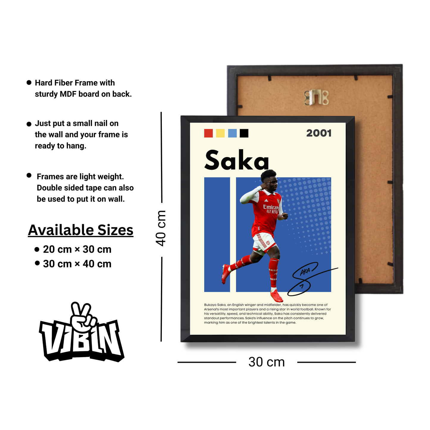 Saka Football Poster #166