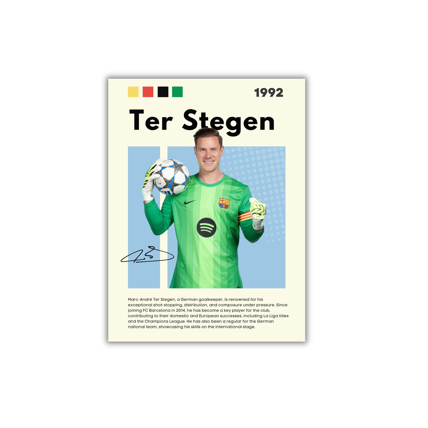 Ter Stegen Football Poster #172