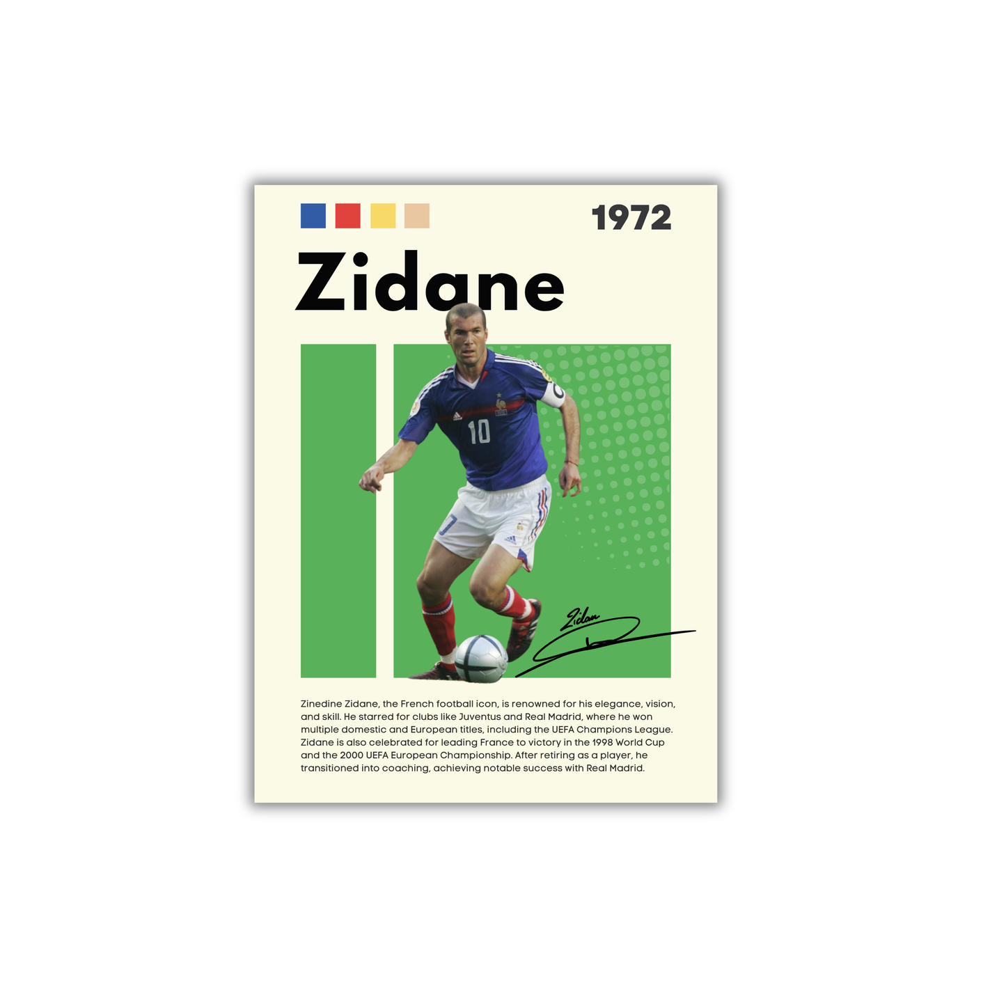 Zidane Football Poster #173