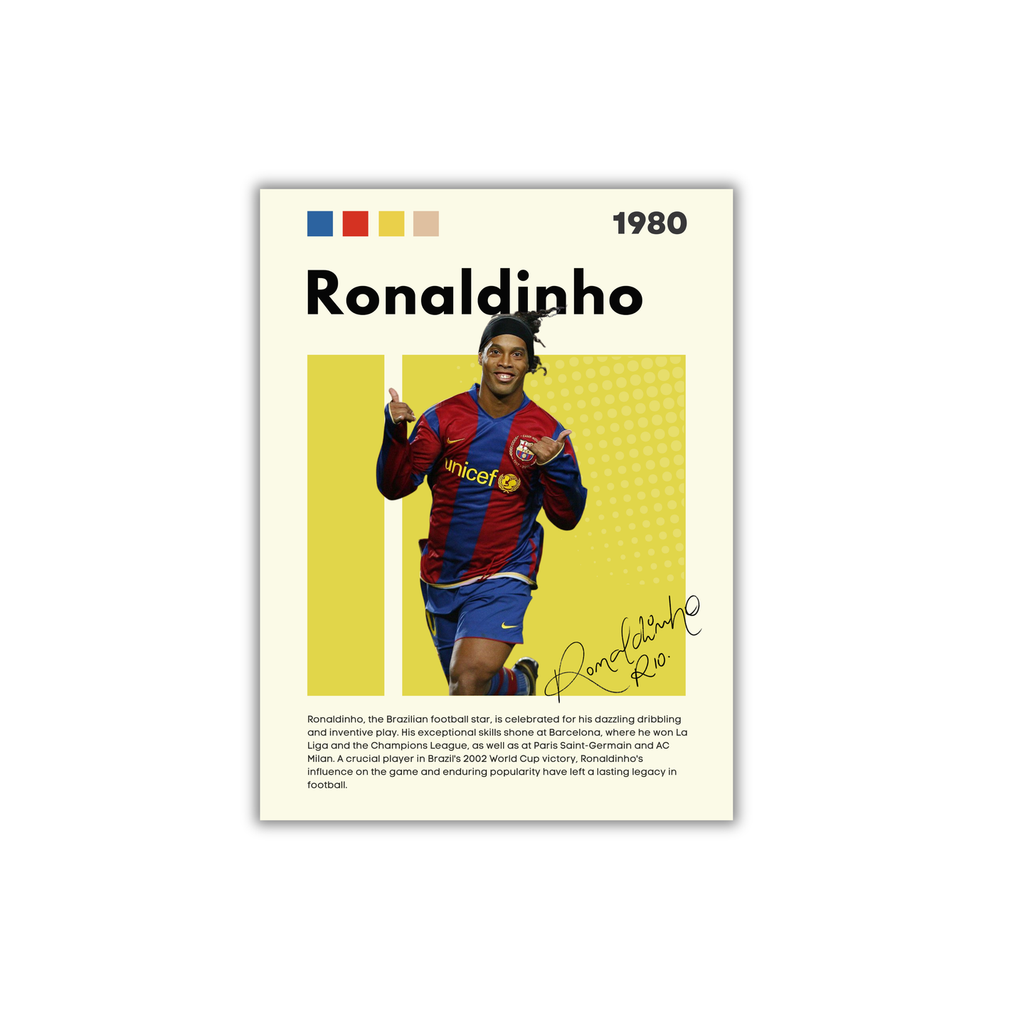 Ronaldoinho Football Poster #175