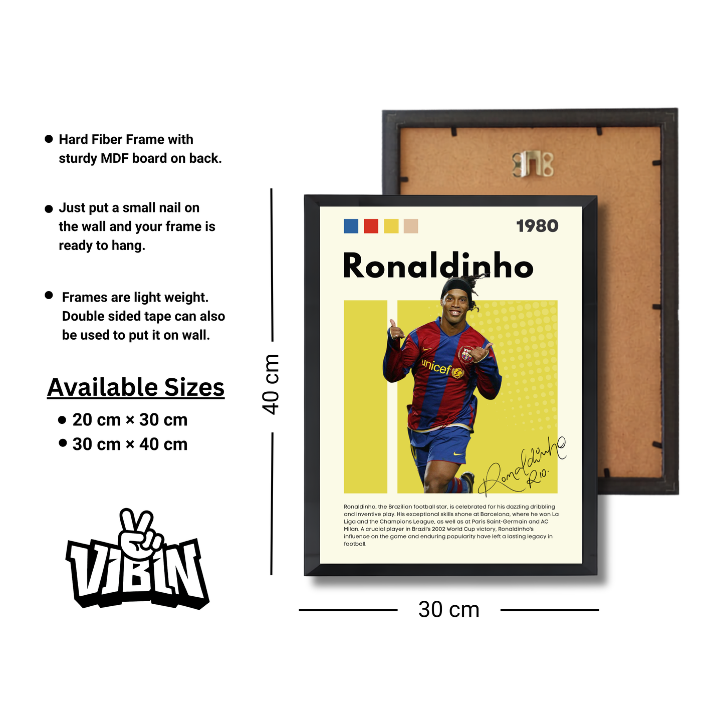 Ronaldoinho Football Poster #175