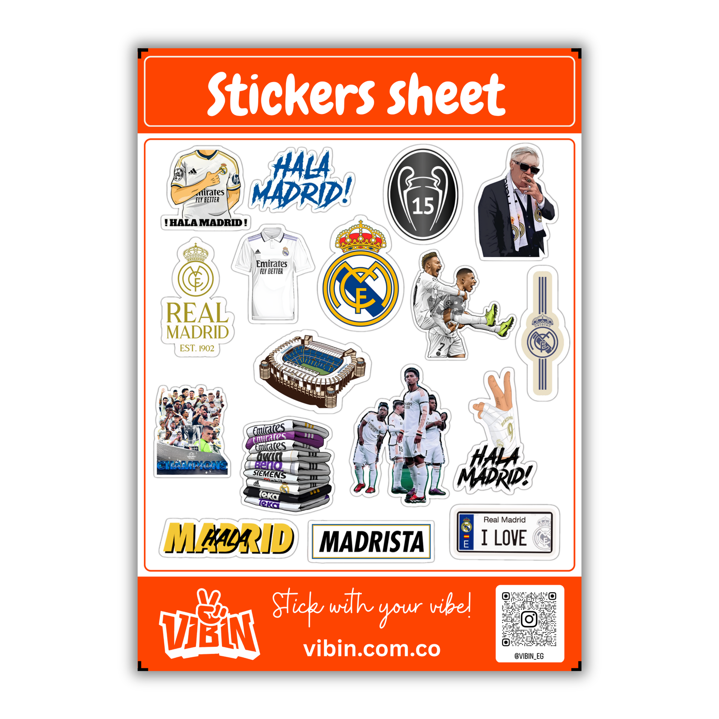 Real Madrid mini stickers sheet -17